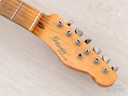 2016 Danocaster Single Cut Blackguard Butterscotch, Danocaster headstock front