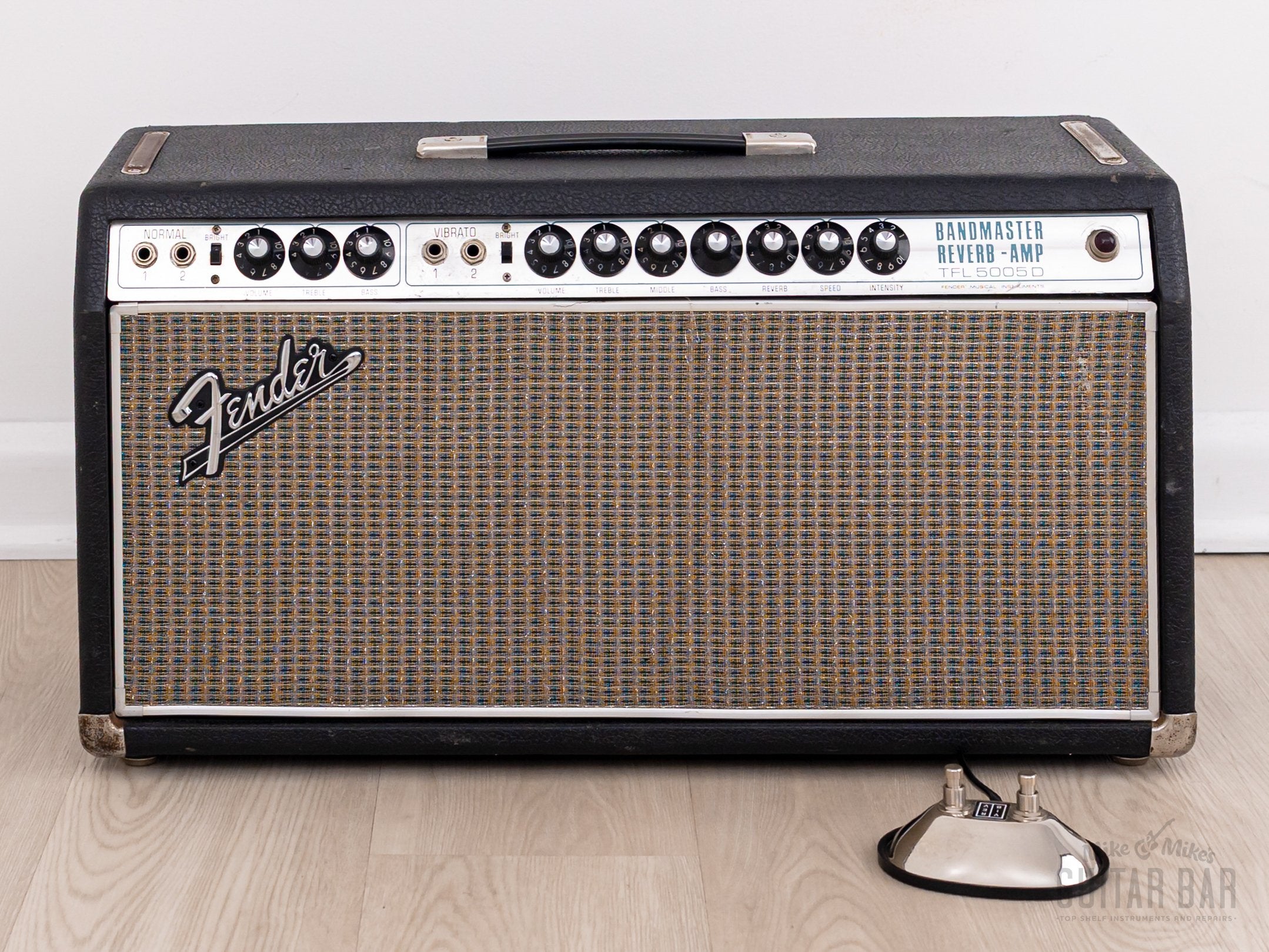 1968 Fender Bandmaster Reverb TFL5005D Drip Edge Vintage Tube Amp Head w/ Footswitch