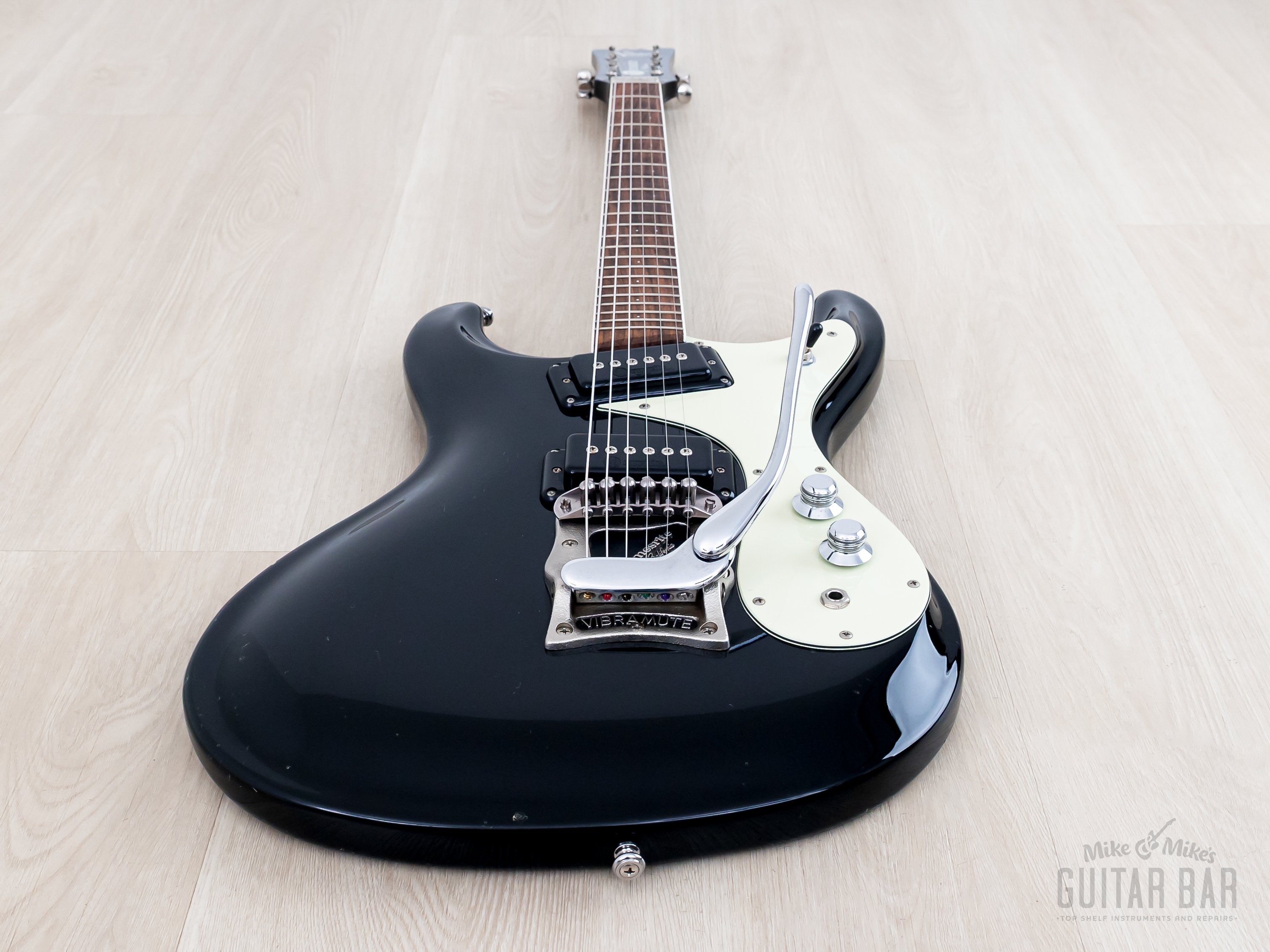 1990s Mosrite Ventures Model Super Custom '65 Black w/ Vibramute & Cas
