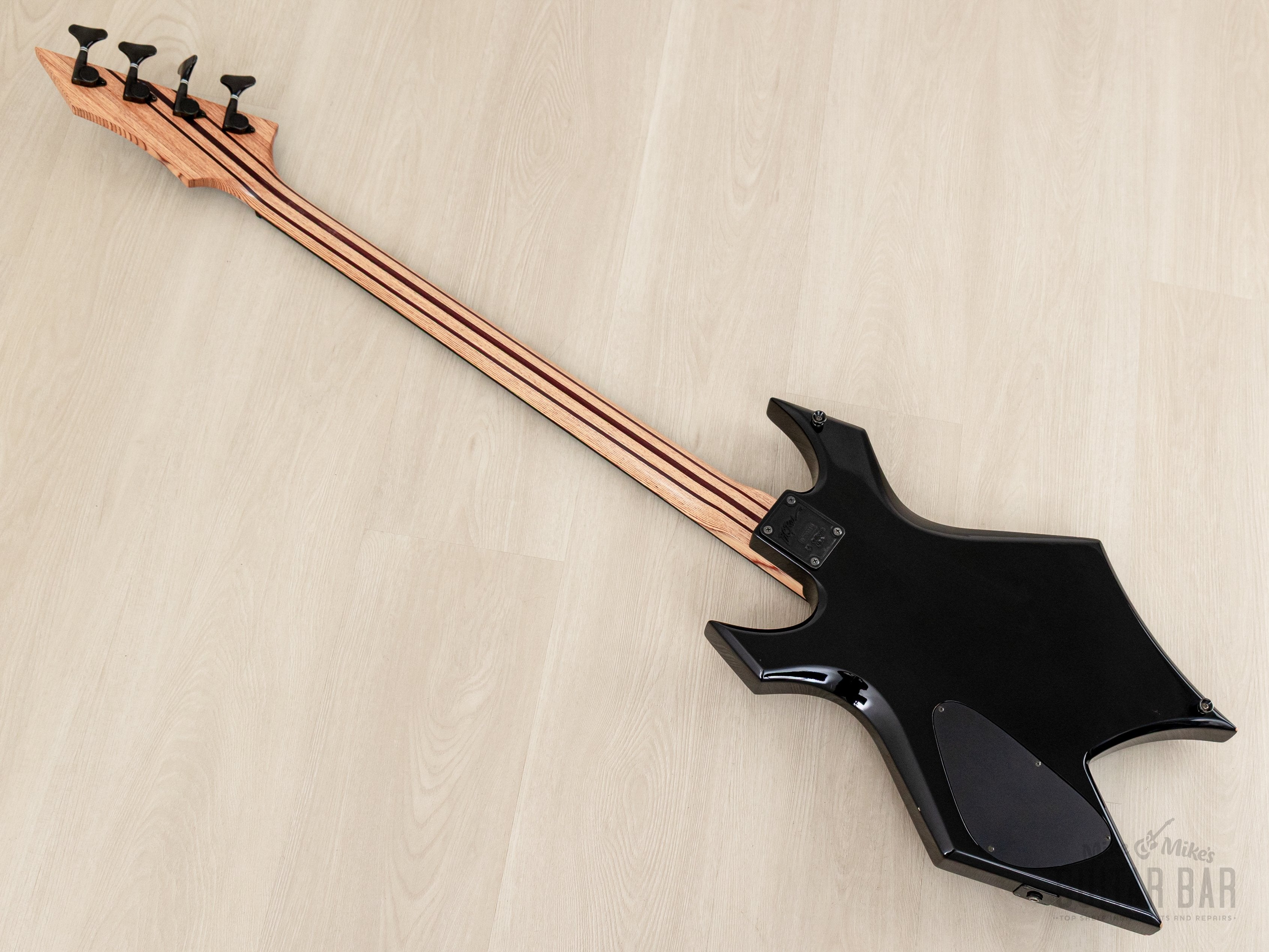 1989 BC Rich Warlock Bass NJ Series WB-857 Vintage PJ Black, Japan