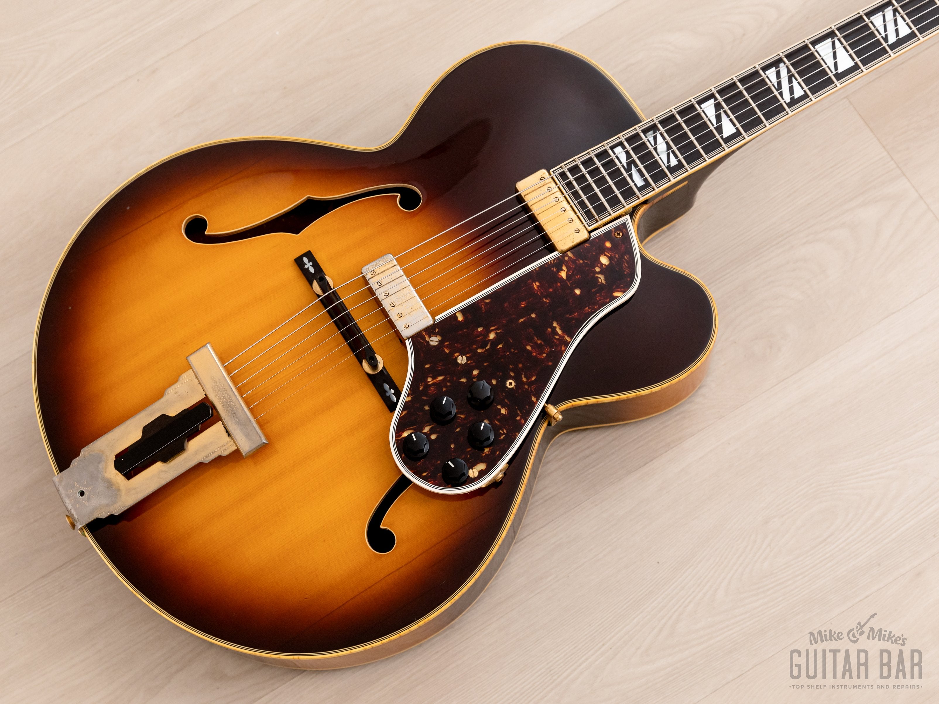 1976 Greco J-115 Vintage Johnny Smith Archtop Guitar Sunburst 100% Original, Japan Fujigen