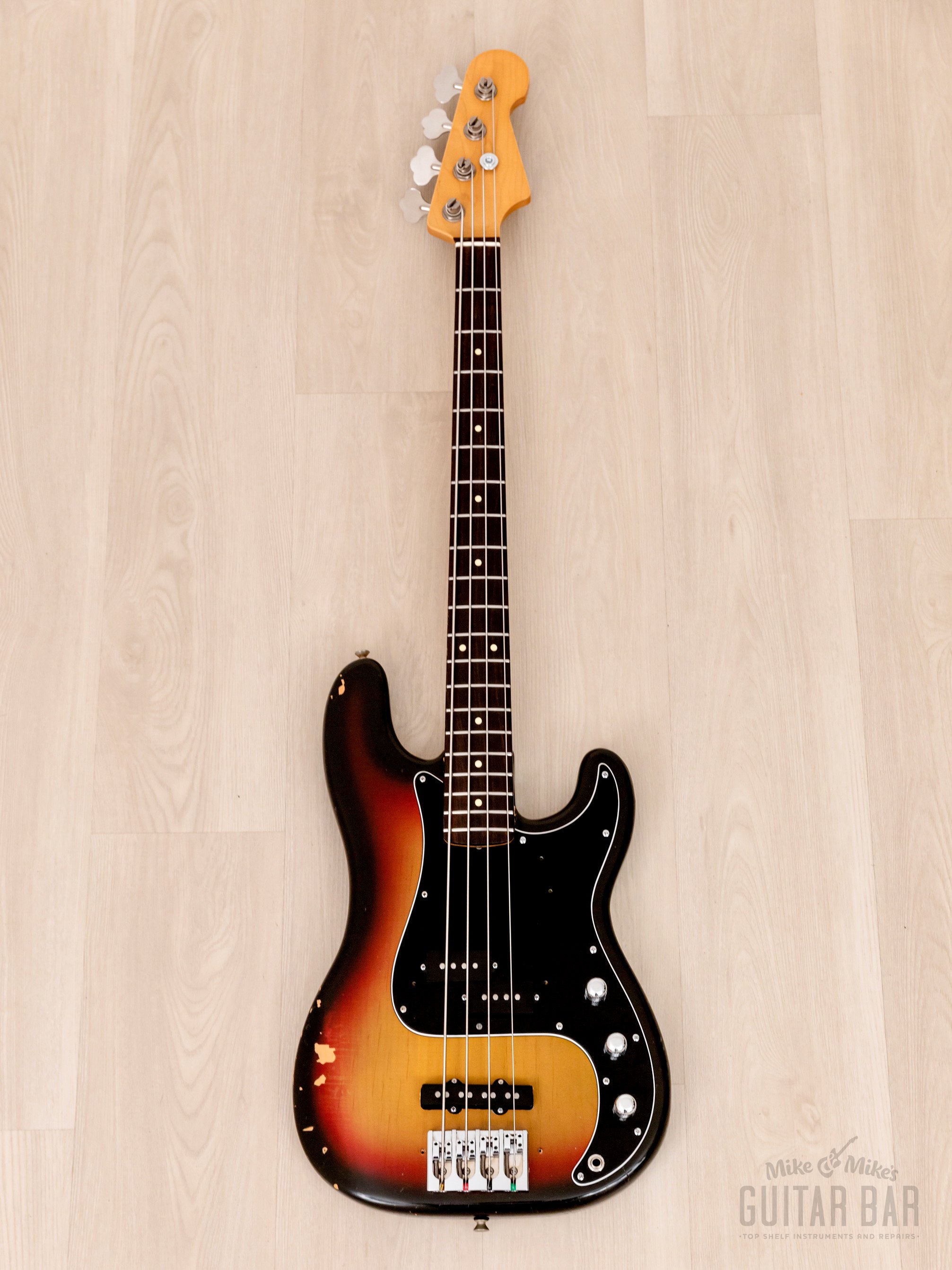 1970s Fender Precision Bass Body w/ USA Custom Neck & Lindy Fralin Pickups, Sunburst w/ Case