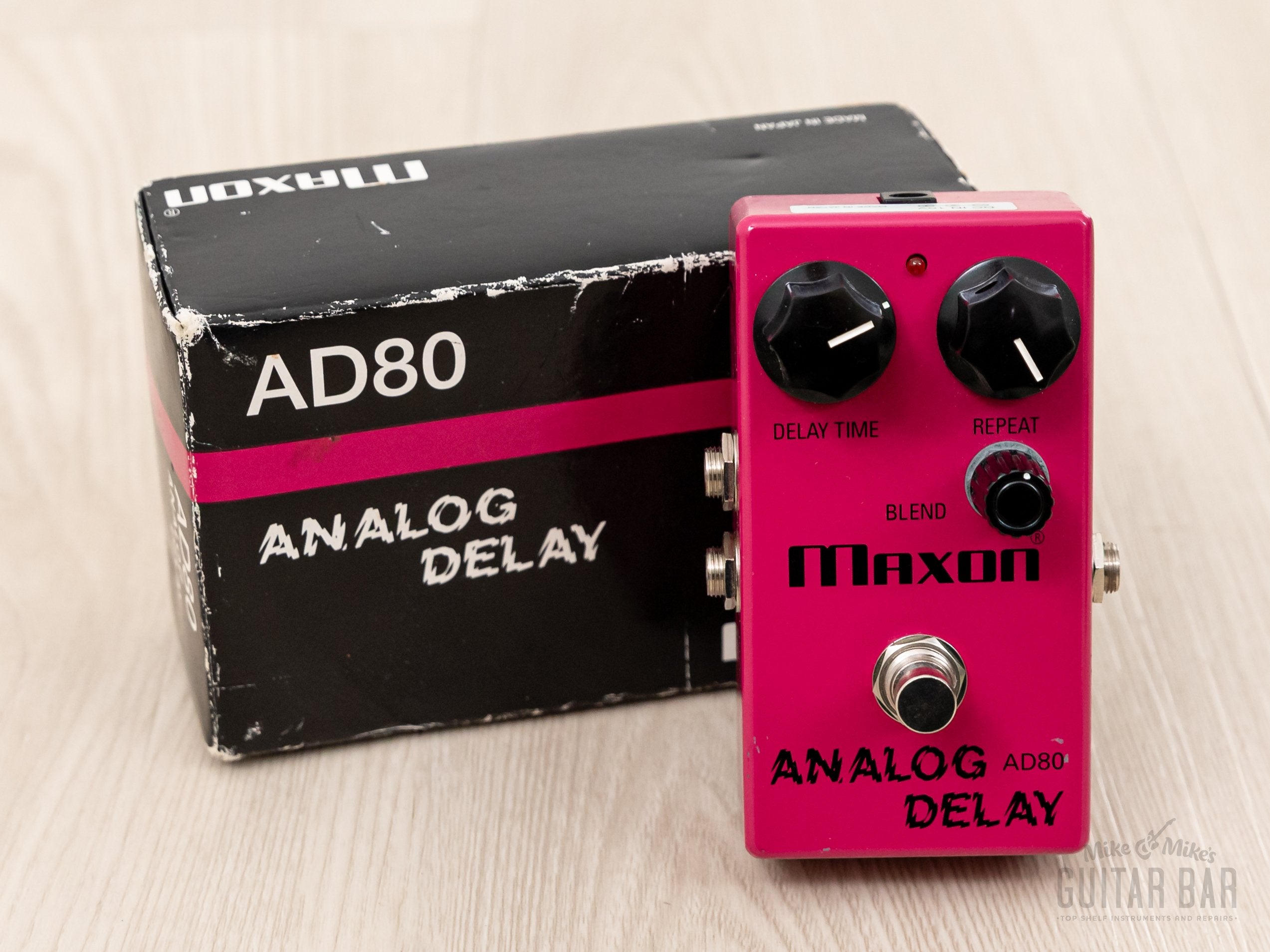 1990s Maxon AD80 Analog Delay Reissue Guitar Effects Pedal Japan, BBD MN3005 Chip