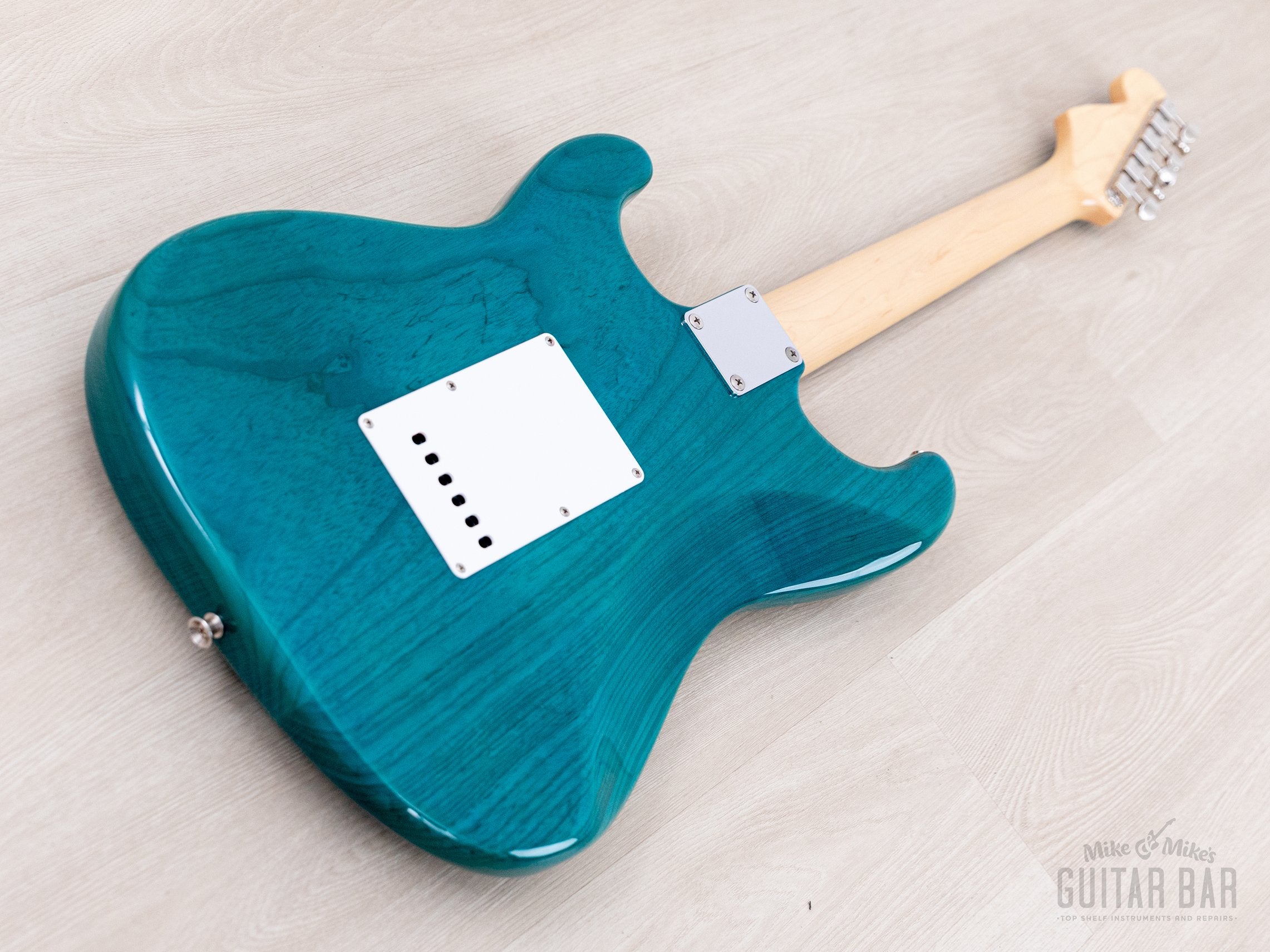 2012 Fender '62 Stratocaster ST62/ASH/MH Transparent Blue + Headstock