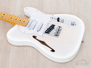 TN90-SPL Thinline Telecaster White Solid Gold body angle from lower side
