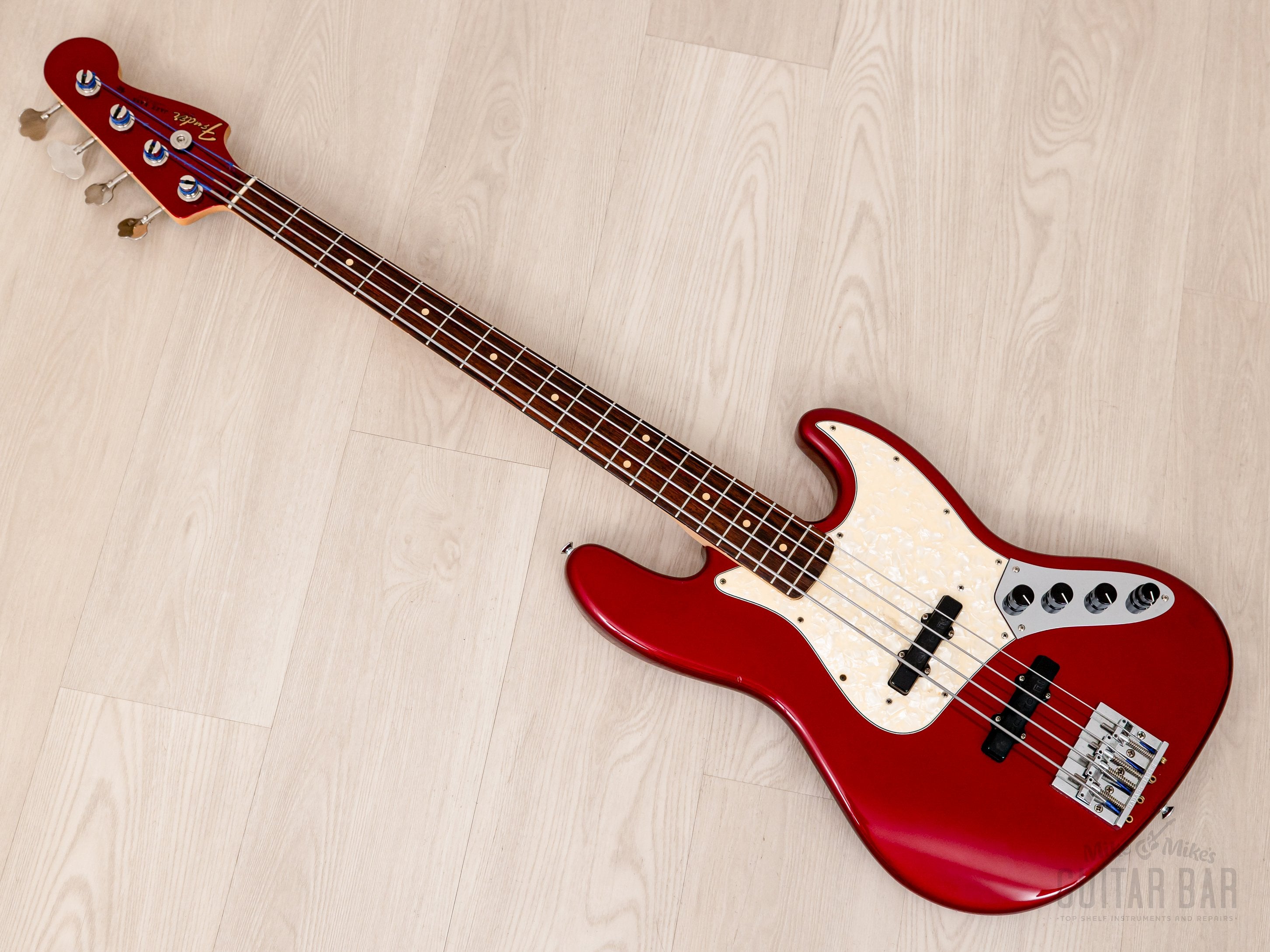 1998 Fender Custom Shop '62 Jazz Bass Candy Apple Red w/ Headstock, Bartolini Mods
