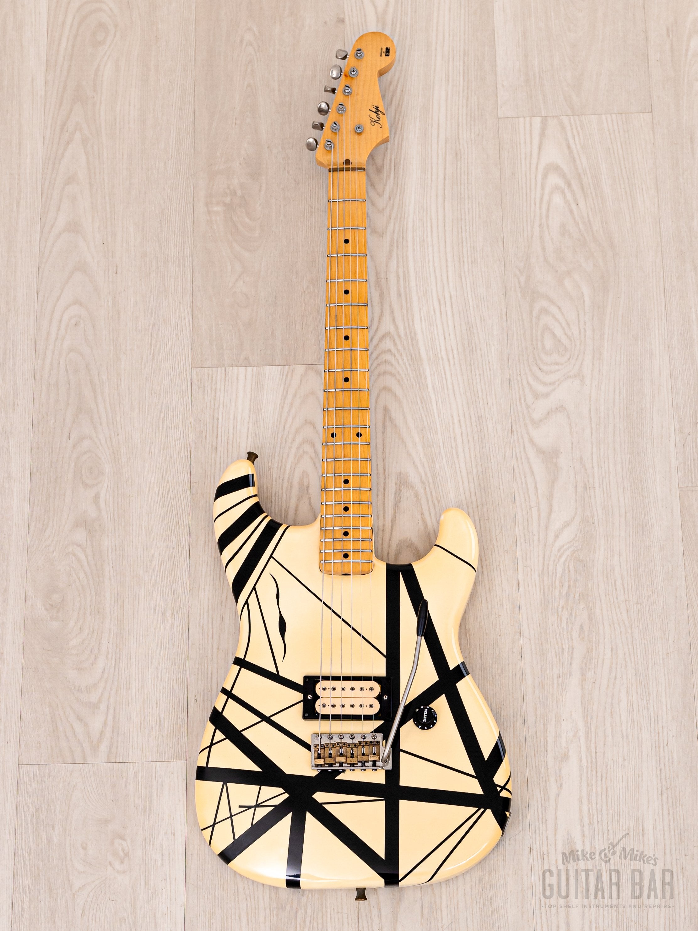 ESP Custom Shop EVH-Style Eruption Striped Superstrat w/ DiMarzio, Twe