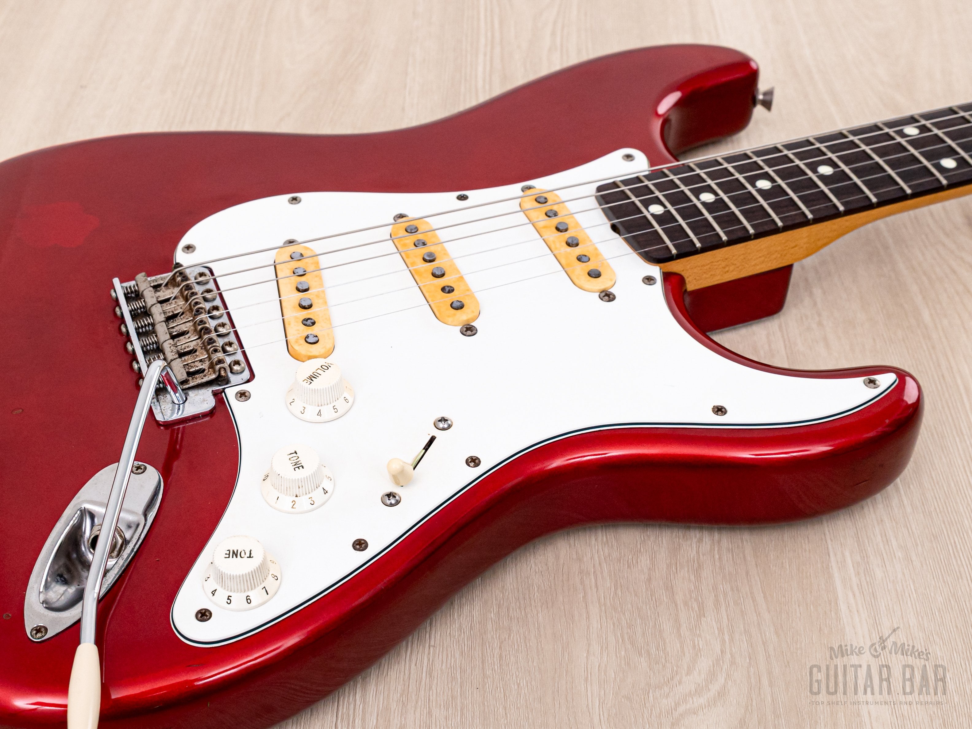 1991 Fender Order Made Stratocaster '62 Vintage Reissue Candy Apple Red + Headstock, Japan MIJ Fujigen