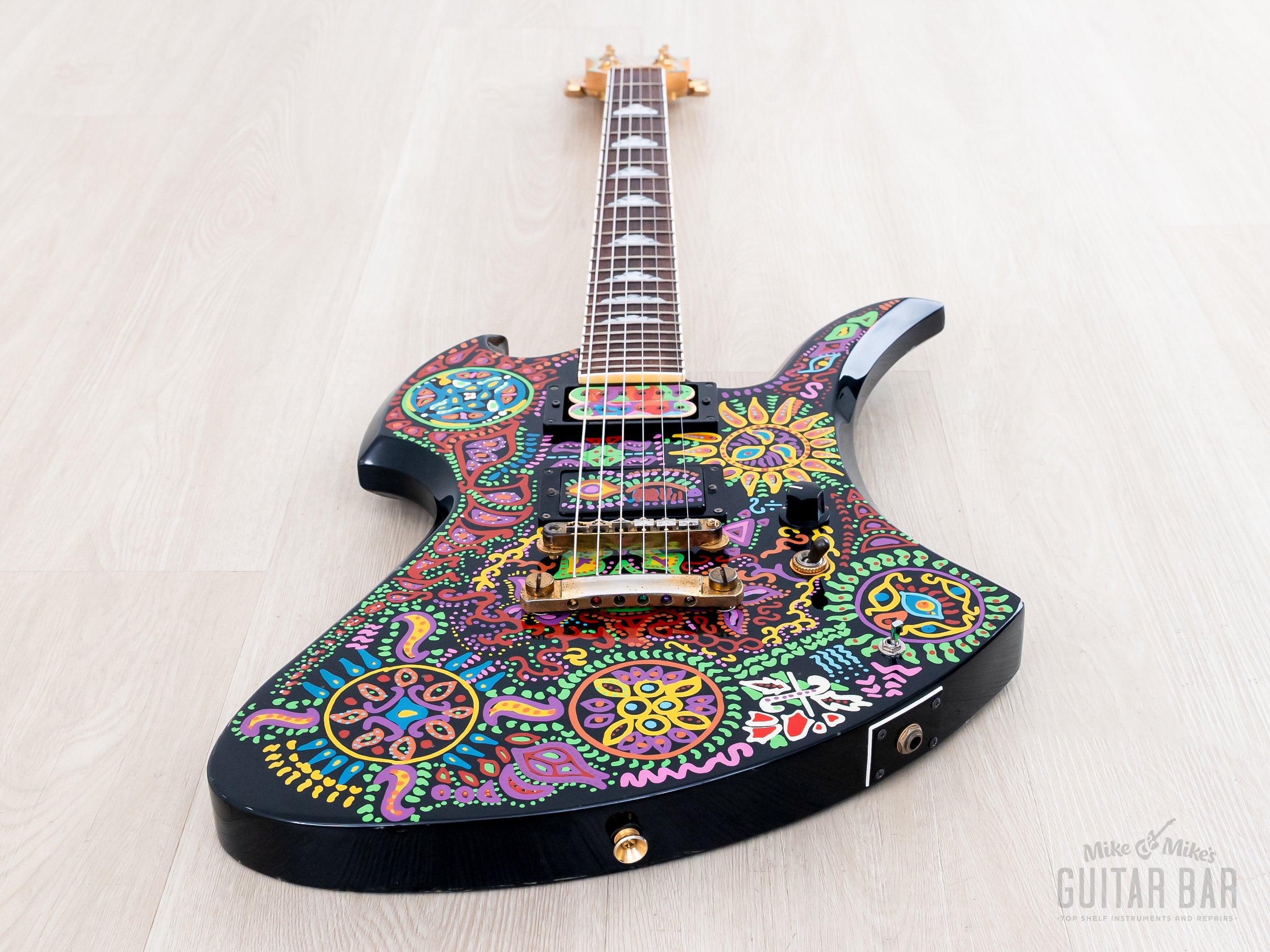 2000s Fernandes Mockingbird Hide Signature MG-120X, Graphic on Black,