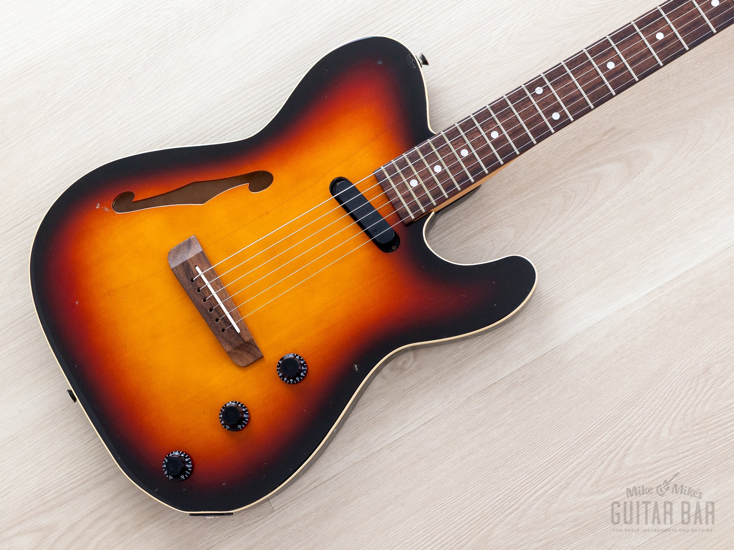 1996 Fender Thinline Telecaster TLAC-100 Sunburst Piezo & Lace Sensor,