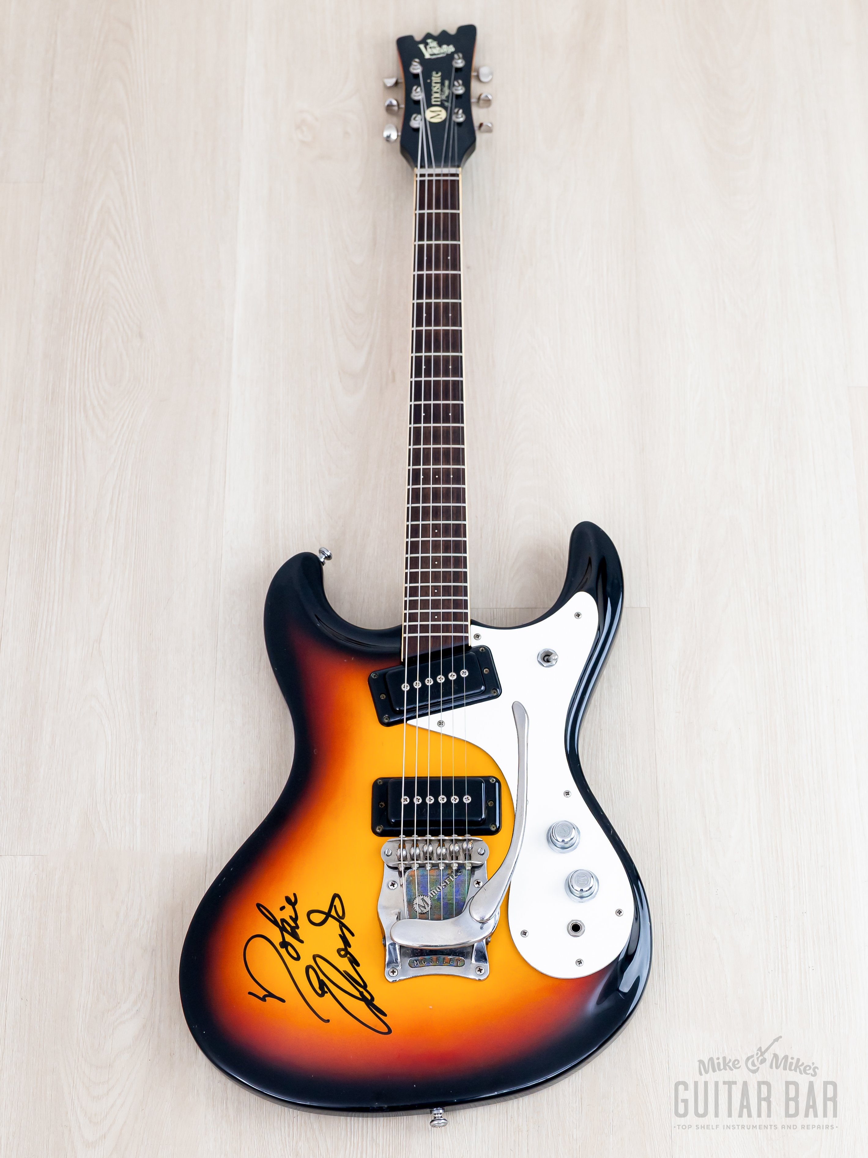 1990s Mosrite Ventures Model Excellent '65 Sunburst, Nokie Edwards-Sig
