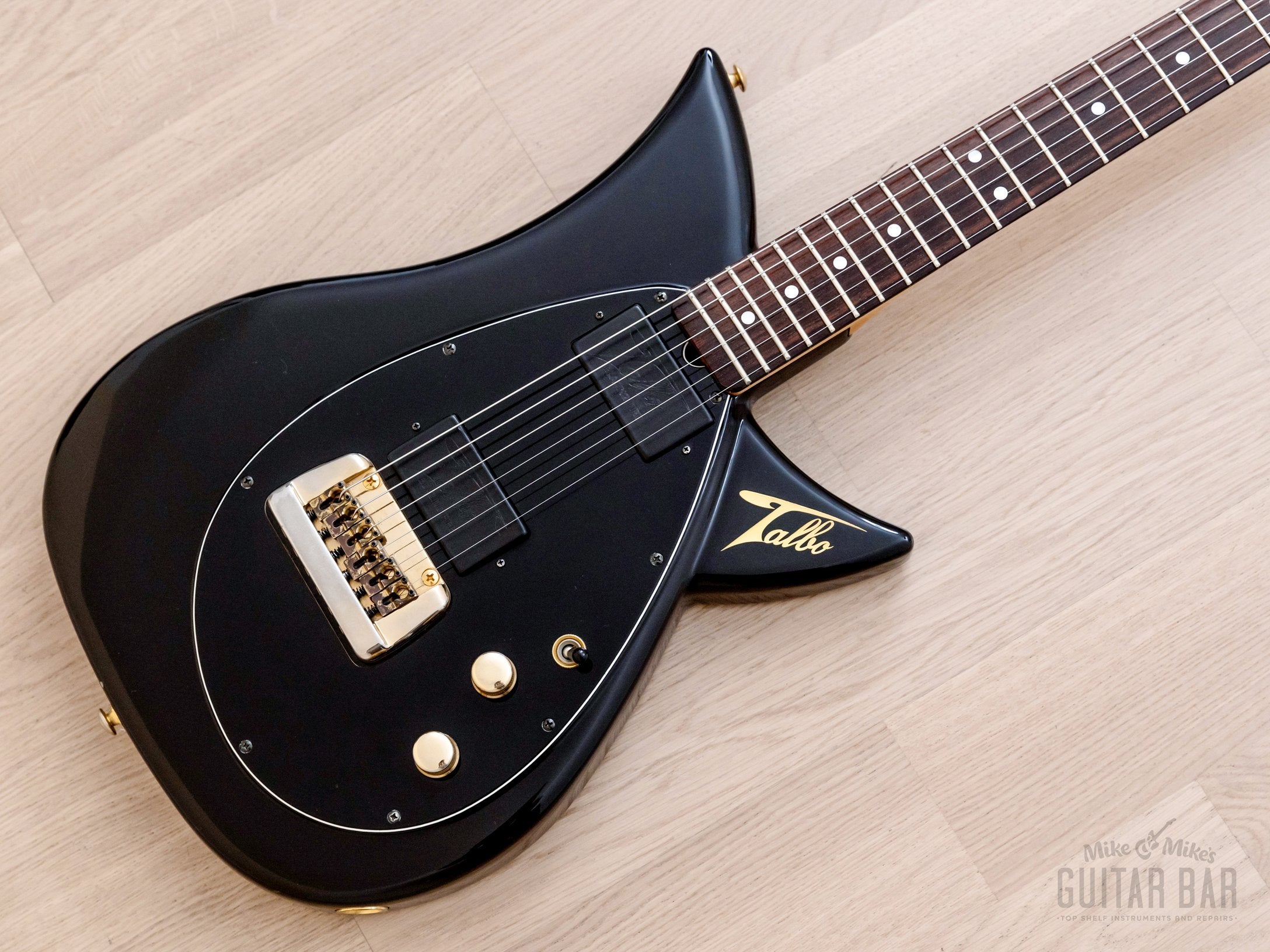 1980s Tokai Blazing Fire Talbo A-100D Vintage Aluminum Body Guitar HH Black, Japan