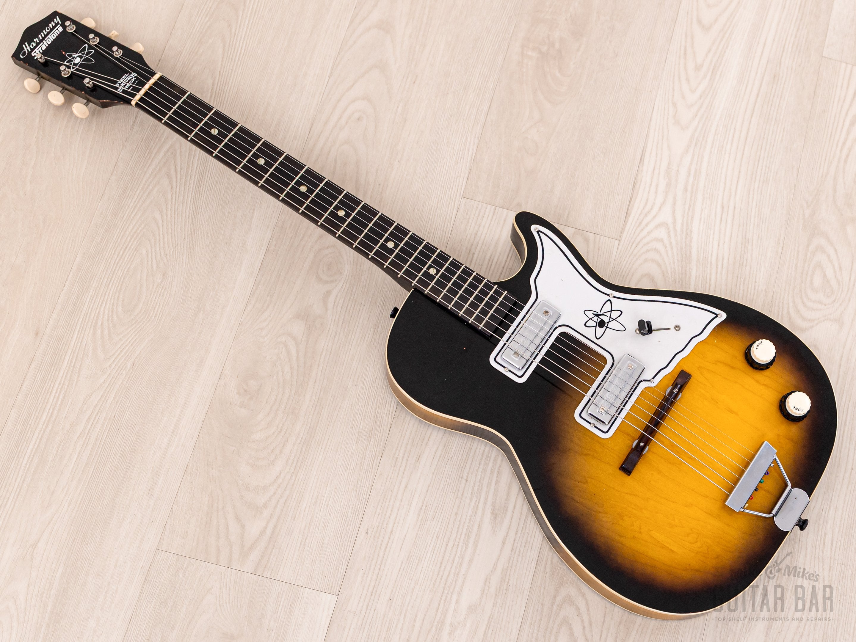 1960s Harmony Stratotone Mars H46 Vintage Guitar Near-Mint & 100% Original w/ DeArmond Pickups