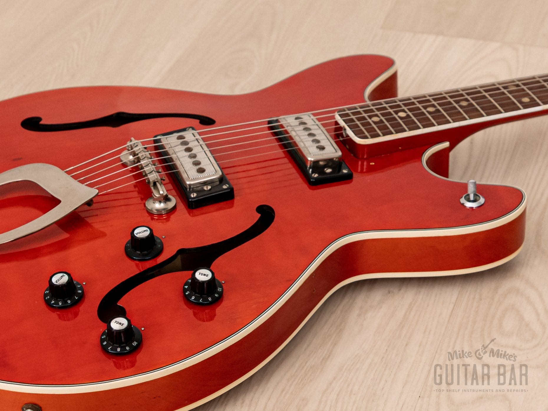 1960s Hagstrom Viking V1 Vintage Hollowbody Cherry Red w/ Case