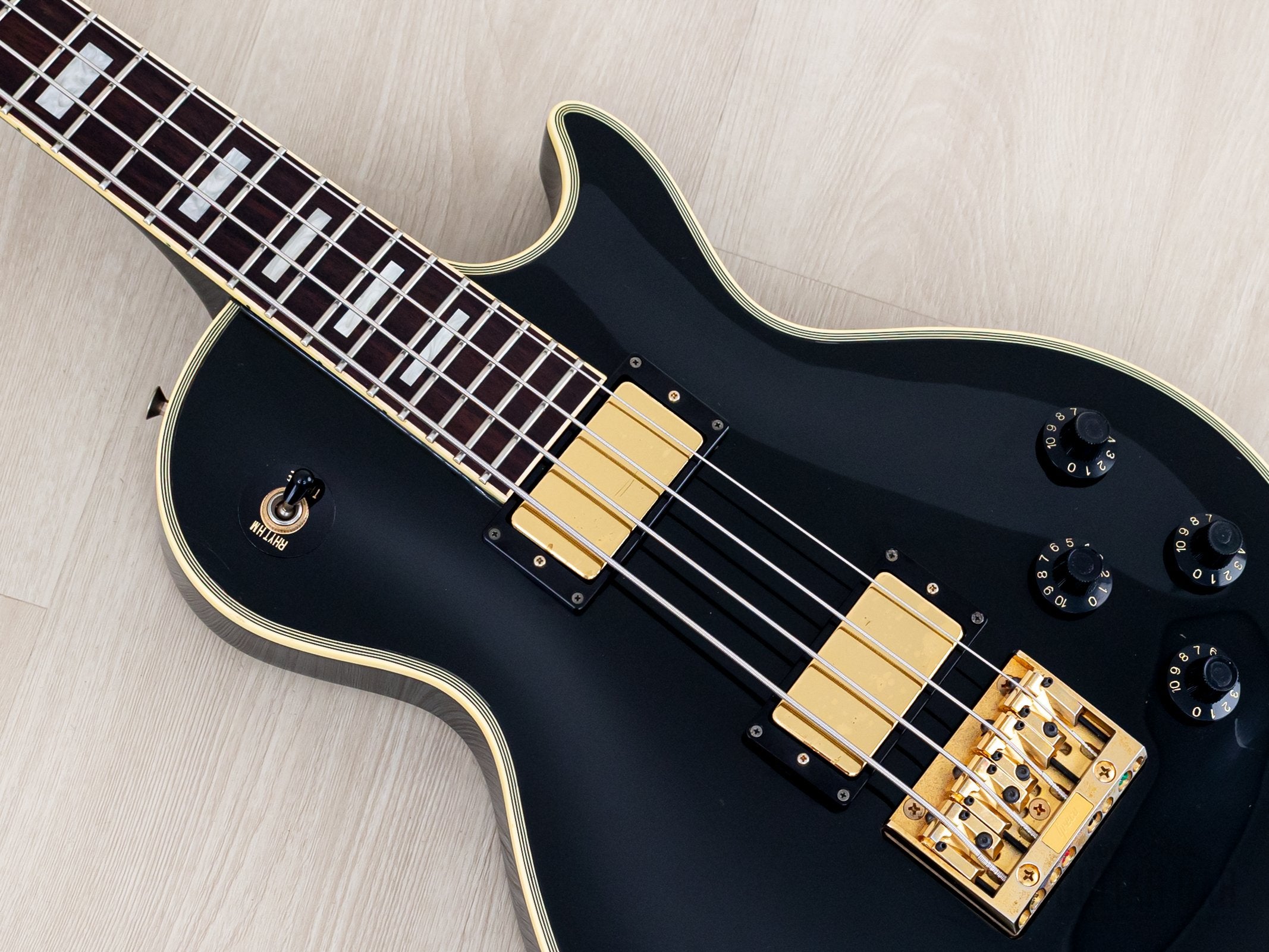 1992 Greco EGB-100 Custom Black Beauty Vintage Short Scale Bass, Japan