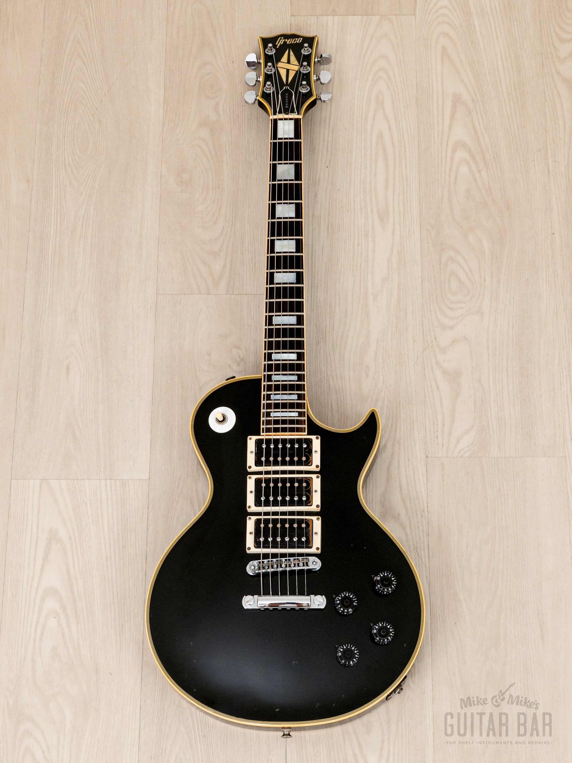 1977 Greco EG800PB Vintage 3 Pickup Custom Black Beauty Frampton Phenix, Japan Fujigen