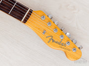 TL62B Olympic White Telecaster Custom headstock front with Fender logo