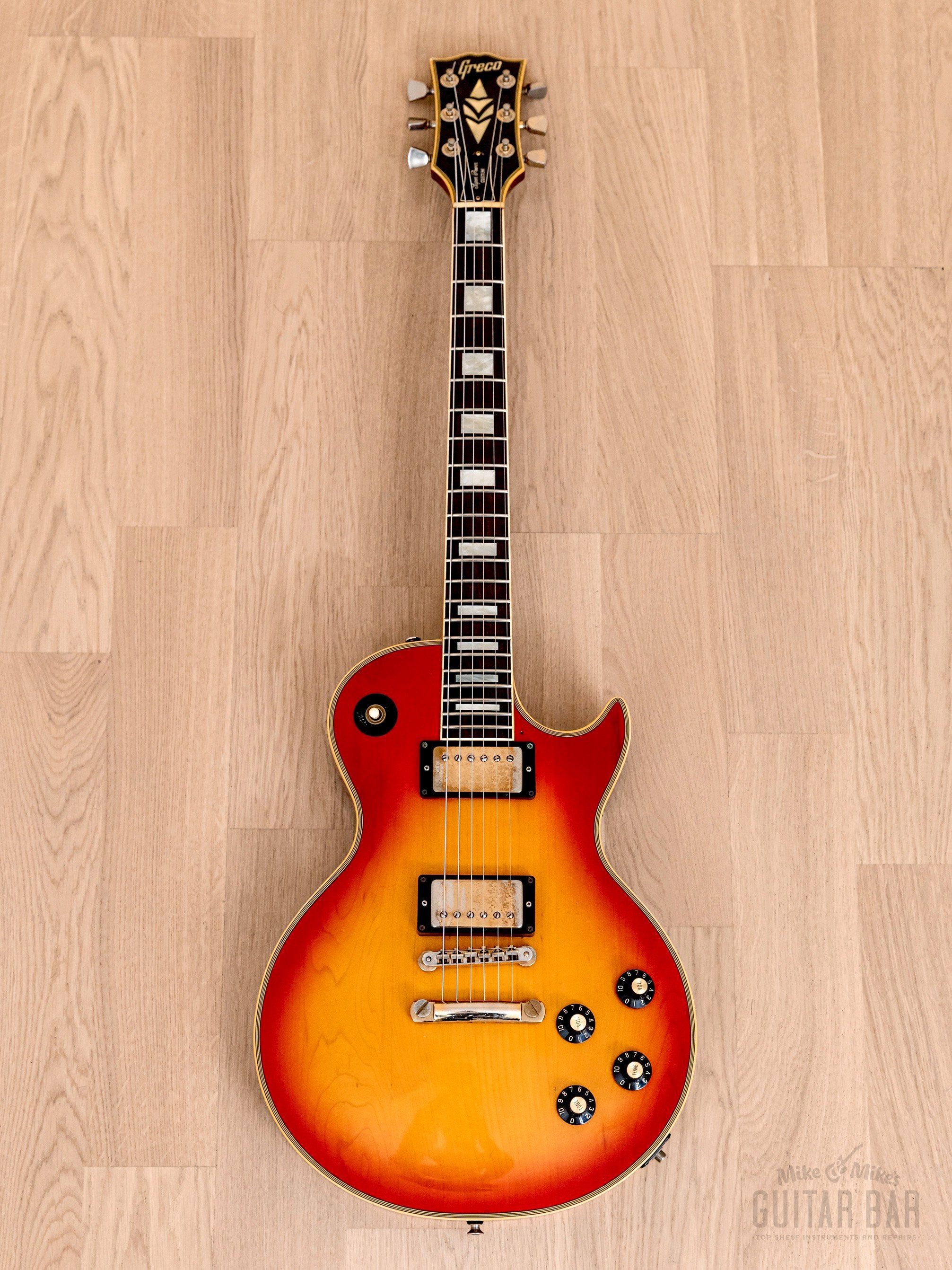 1981 Greco EG500C Super Power Custom Vintage Guitar Cherry Sunburst w/  Maxon Pickups, Japan Fujigen