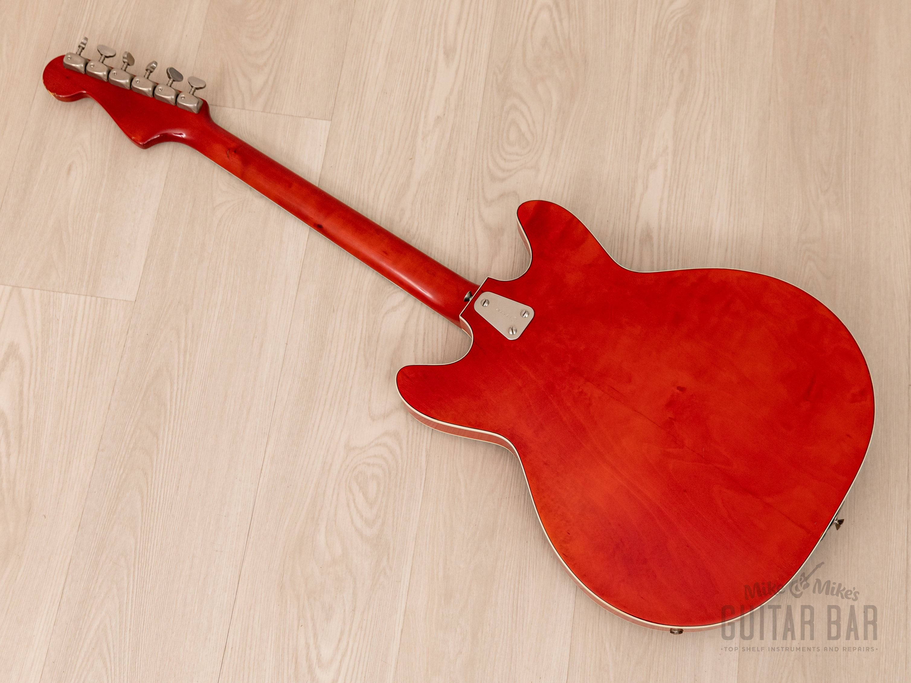 1960s Hagstrom Viking V1 Vintage Hollowbody Cherry Red w/ Case