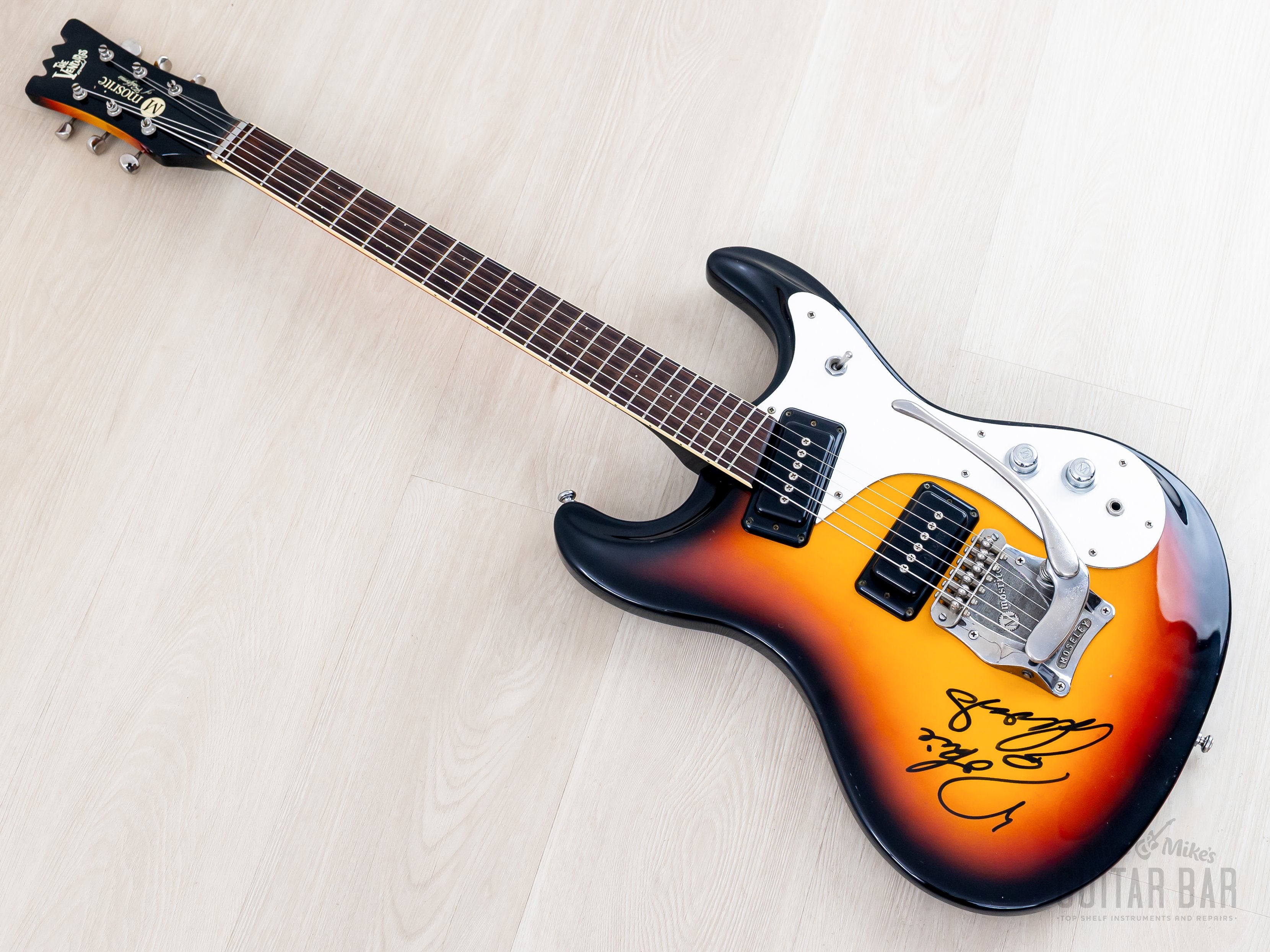 1990s Mosrite Ventures Model Excellent '65 Sunburst, Nokie Edwards-Sig