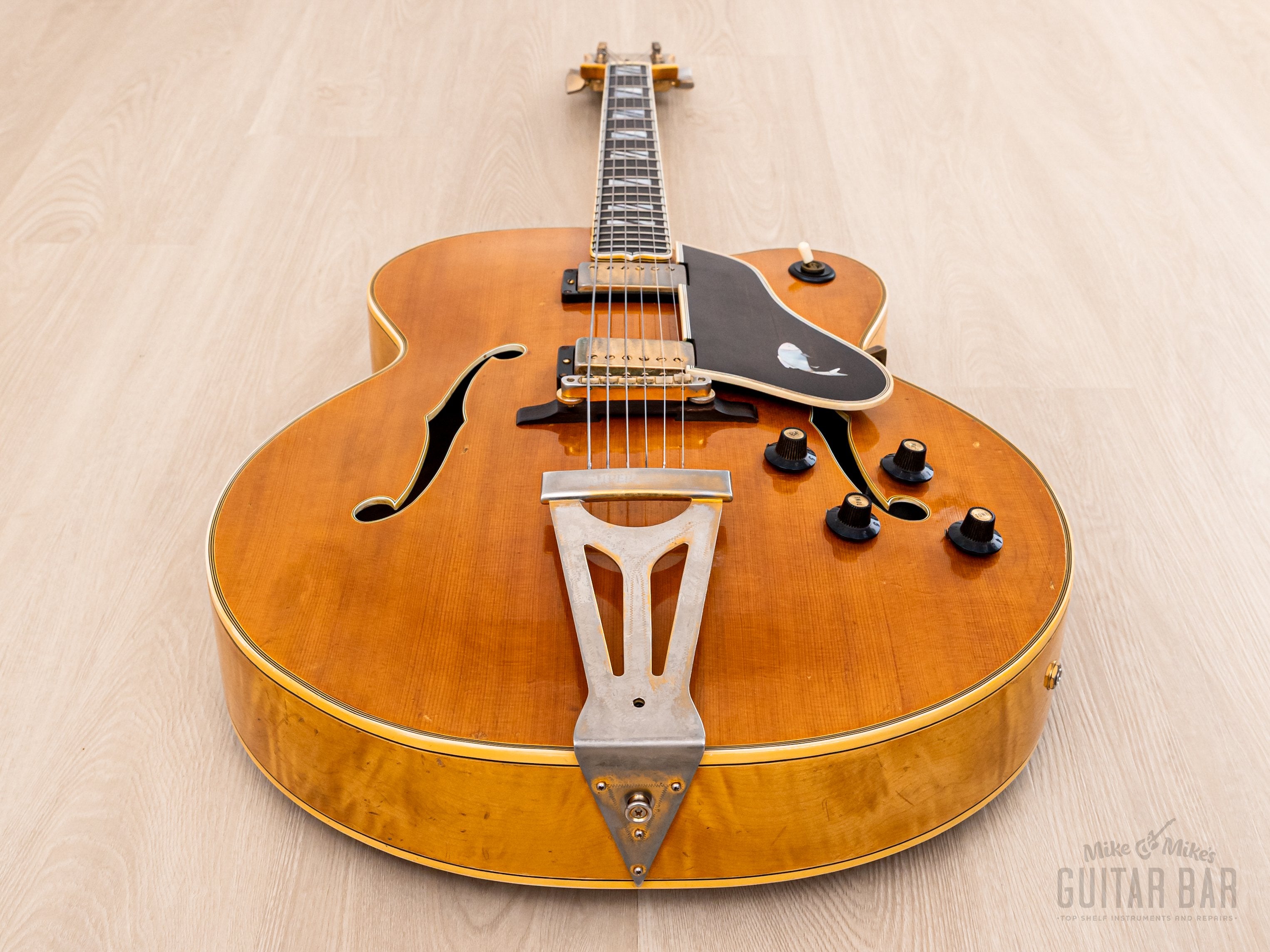1969 Gibson Super 400 CES Vintage Archtop Electric Guitar Natural w/ T Tops & 1950s Lifton Case