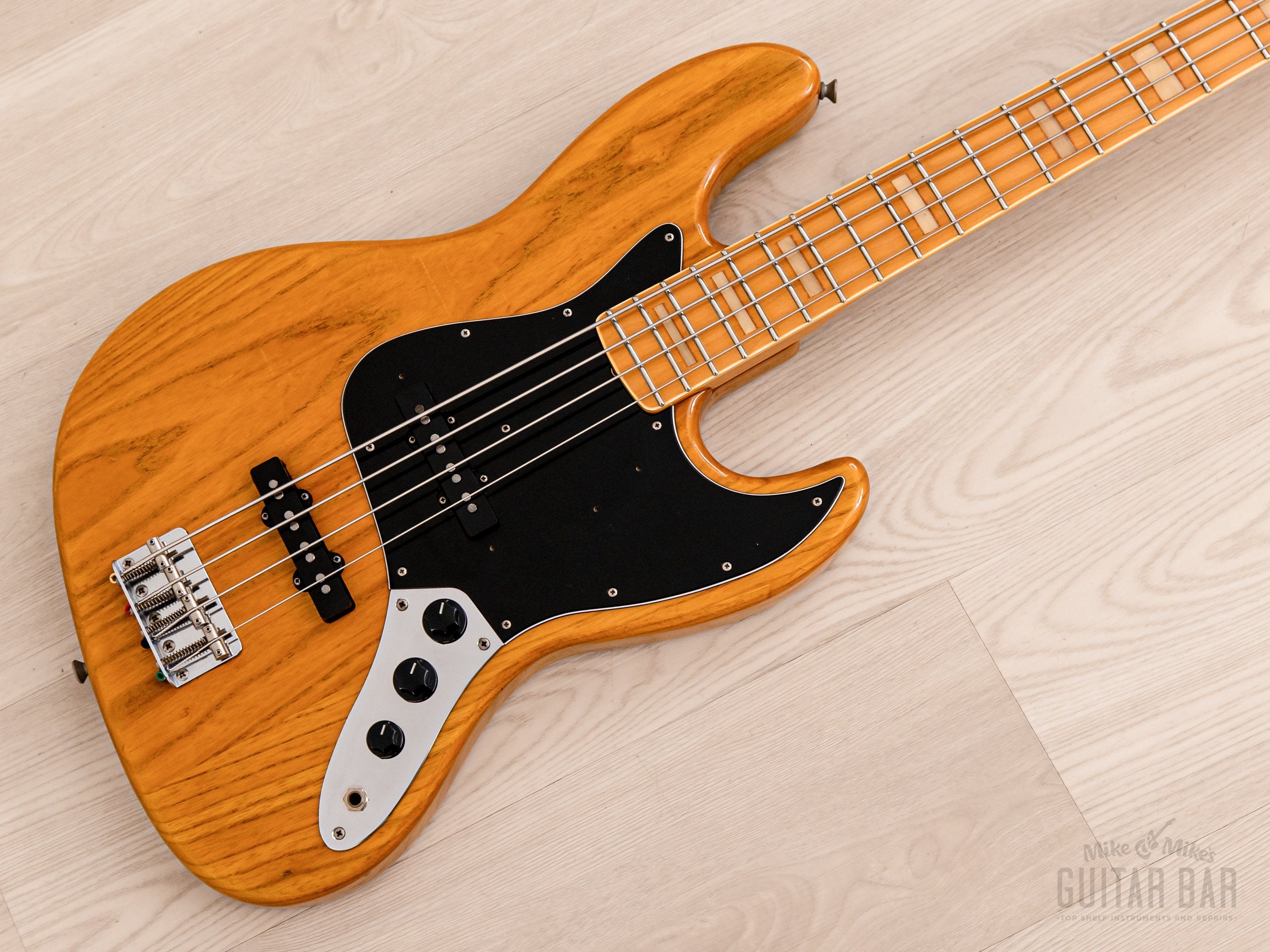 1993 Fender Jazz Bass ‘75 Vintage Reissue JB75-80 Natural Ash, Japan MIJ  Fujigen