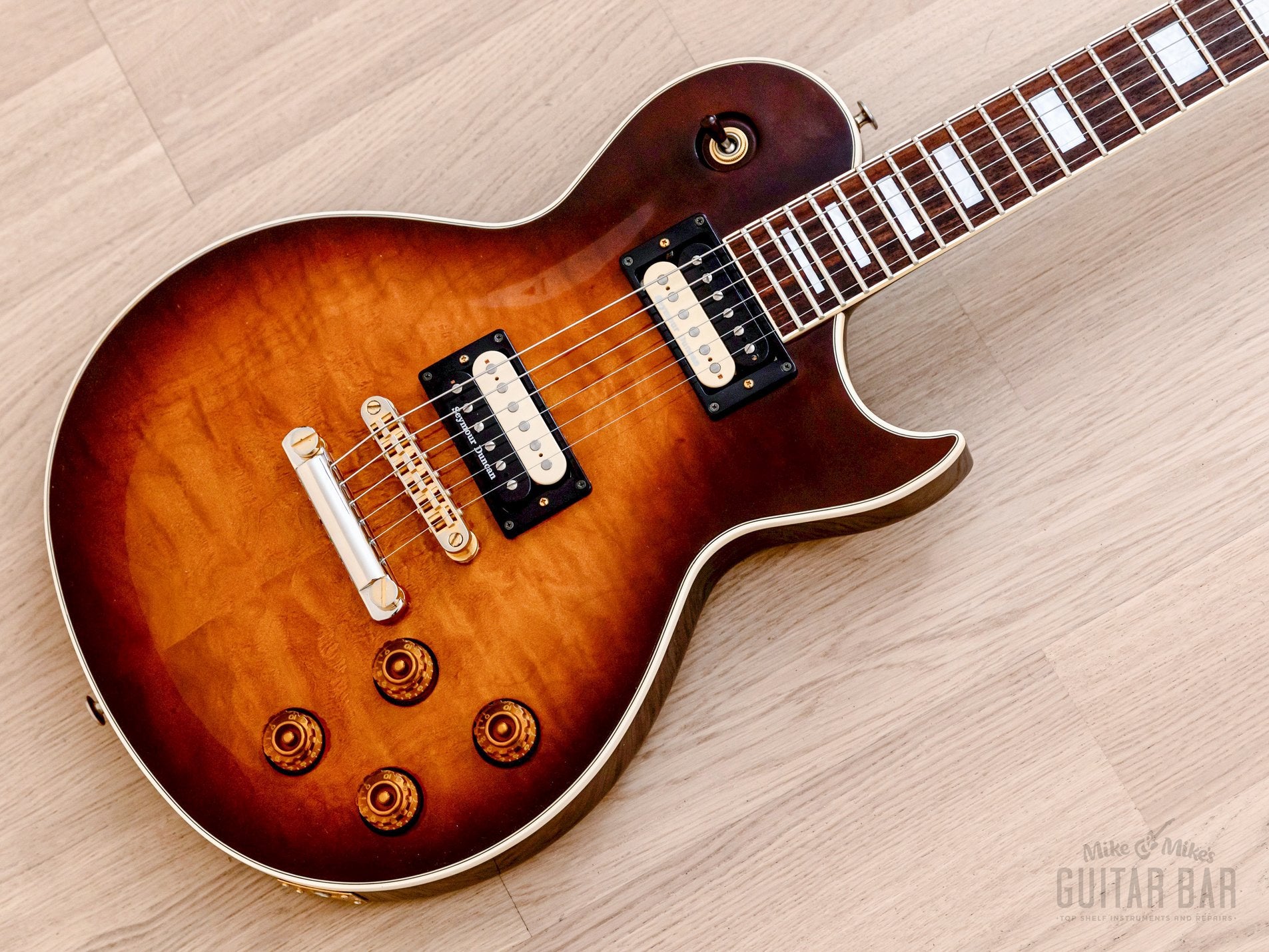 Aria Pro II PE-85R Electric Guitar Flame Top Tobacco Sunburst w/ Seymour Duncan, Japan