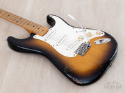 2018 Danocaster S-style '56 Sunburst Relic, body angled view, bass side