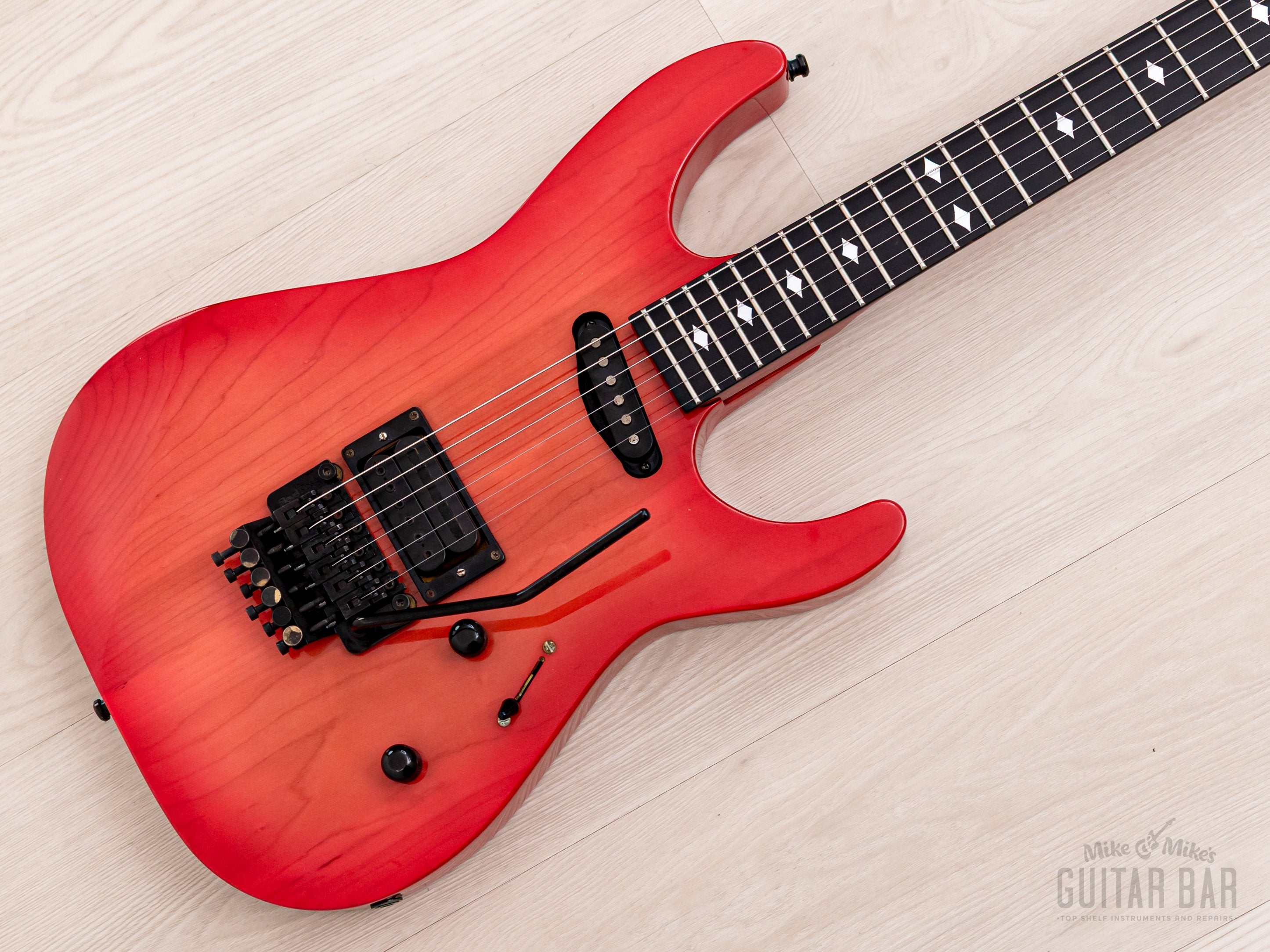 1980s ESP Custom Shop “T. Shibahara” Vintage Superstrat Pink Sunburst w/ Floyd Rose, Dimarzio & Case