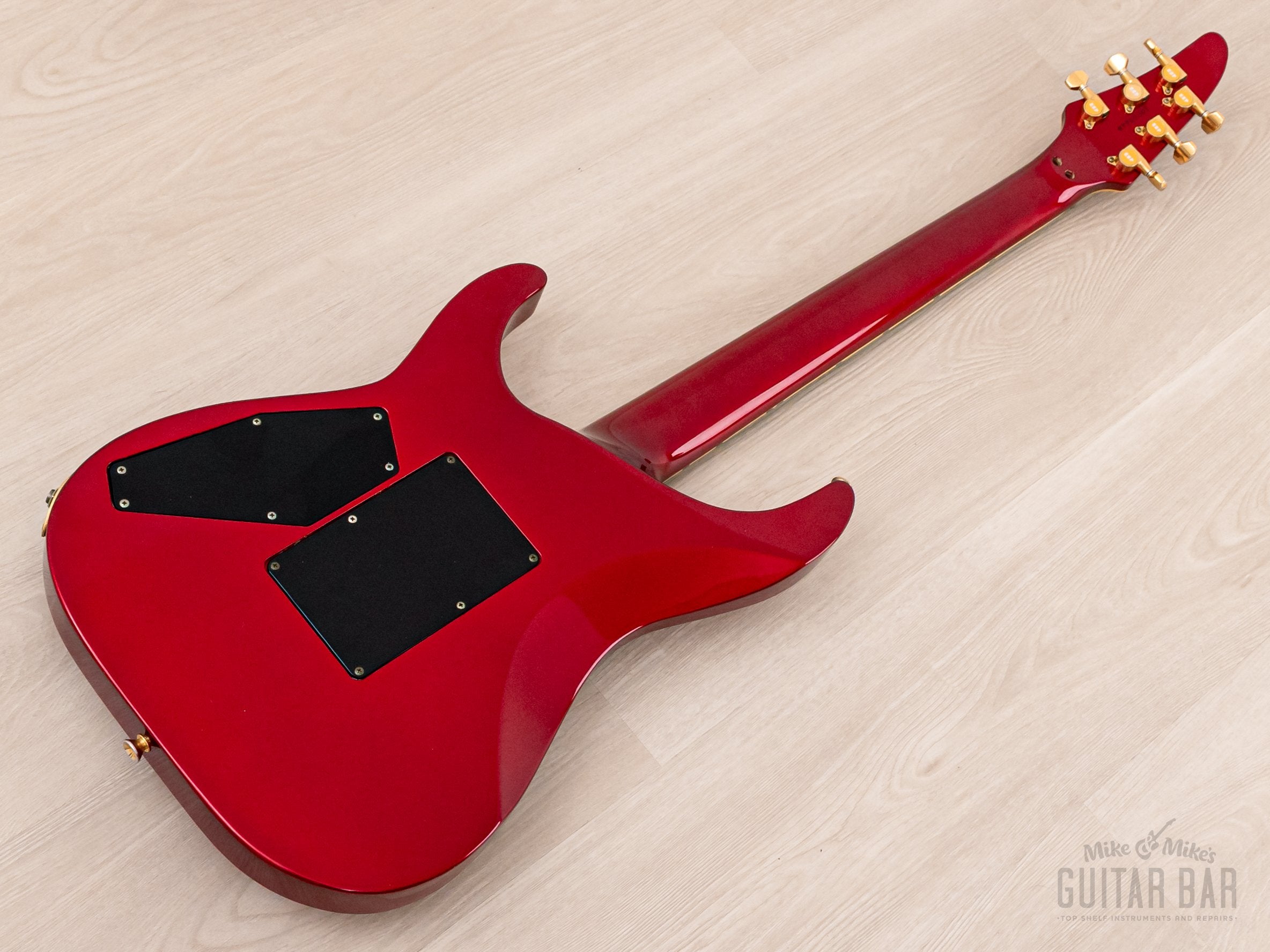 1990s ESP Horizon Custom HH Superstrat Candy Apple Red w/ Kahler & Case