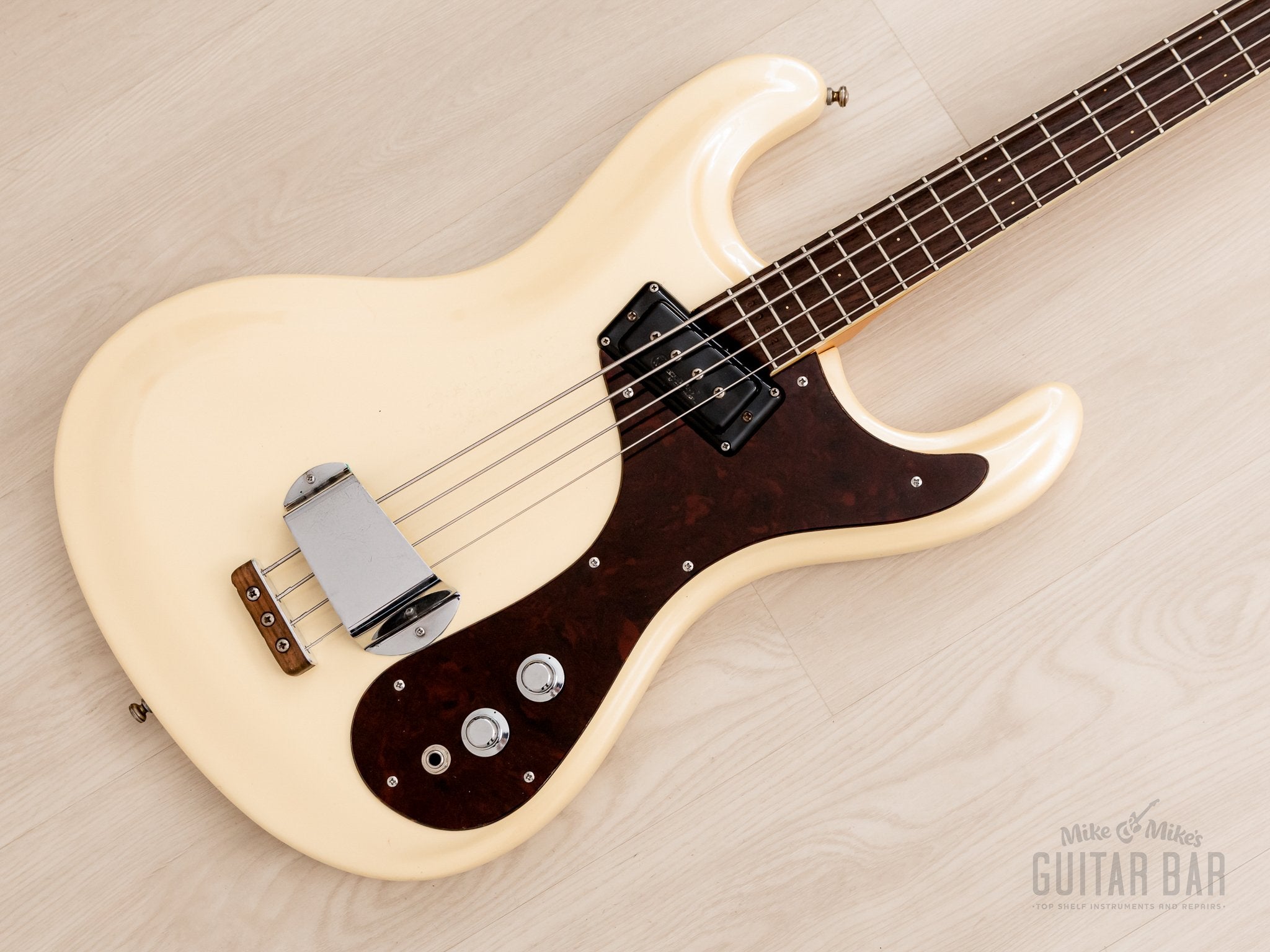 1966 Mosrite Ventures Model Bass Pearl White w/ Case, USA