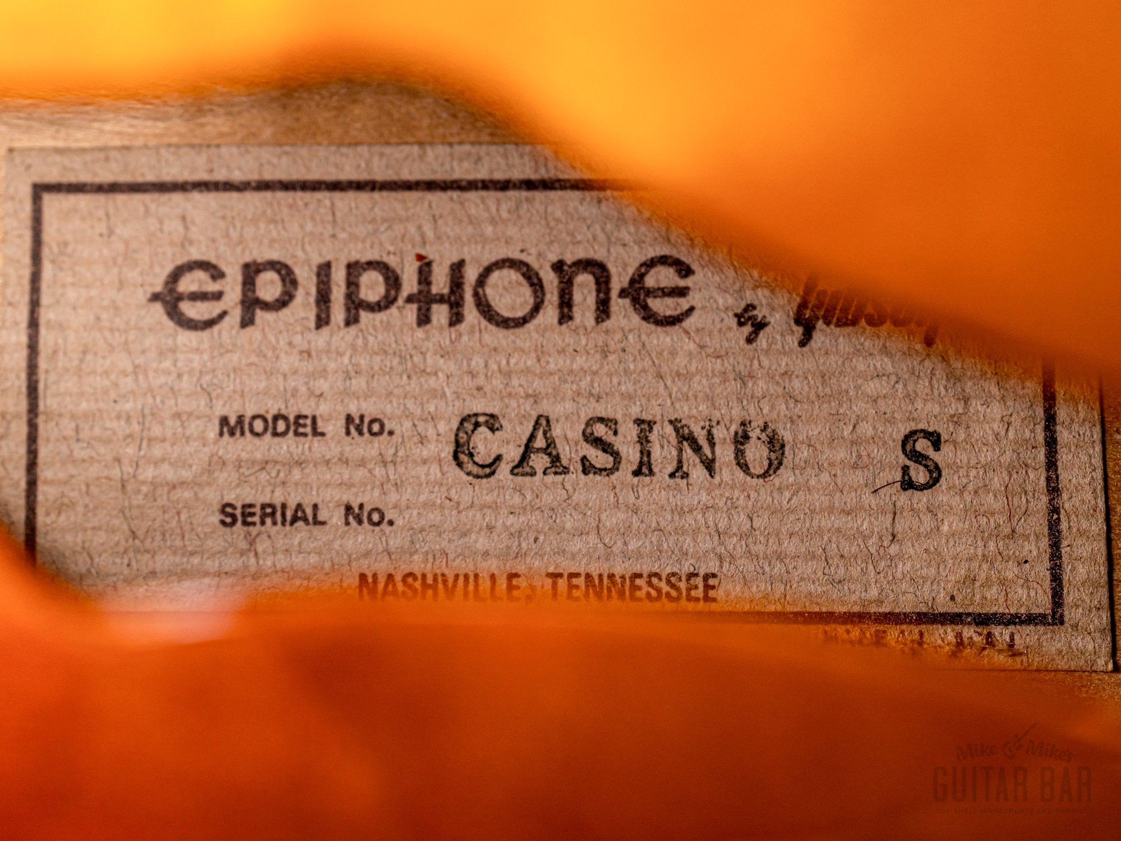 1986 Epiphone Casino Vintage Guitar Sunburst Figured Near-Mint w/ Case, Japan Matsumoku Pre-Elitist