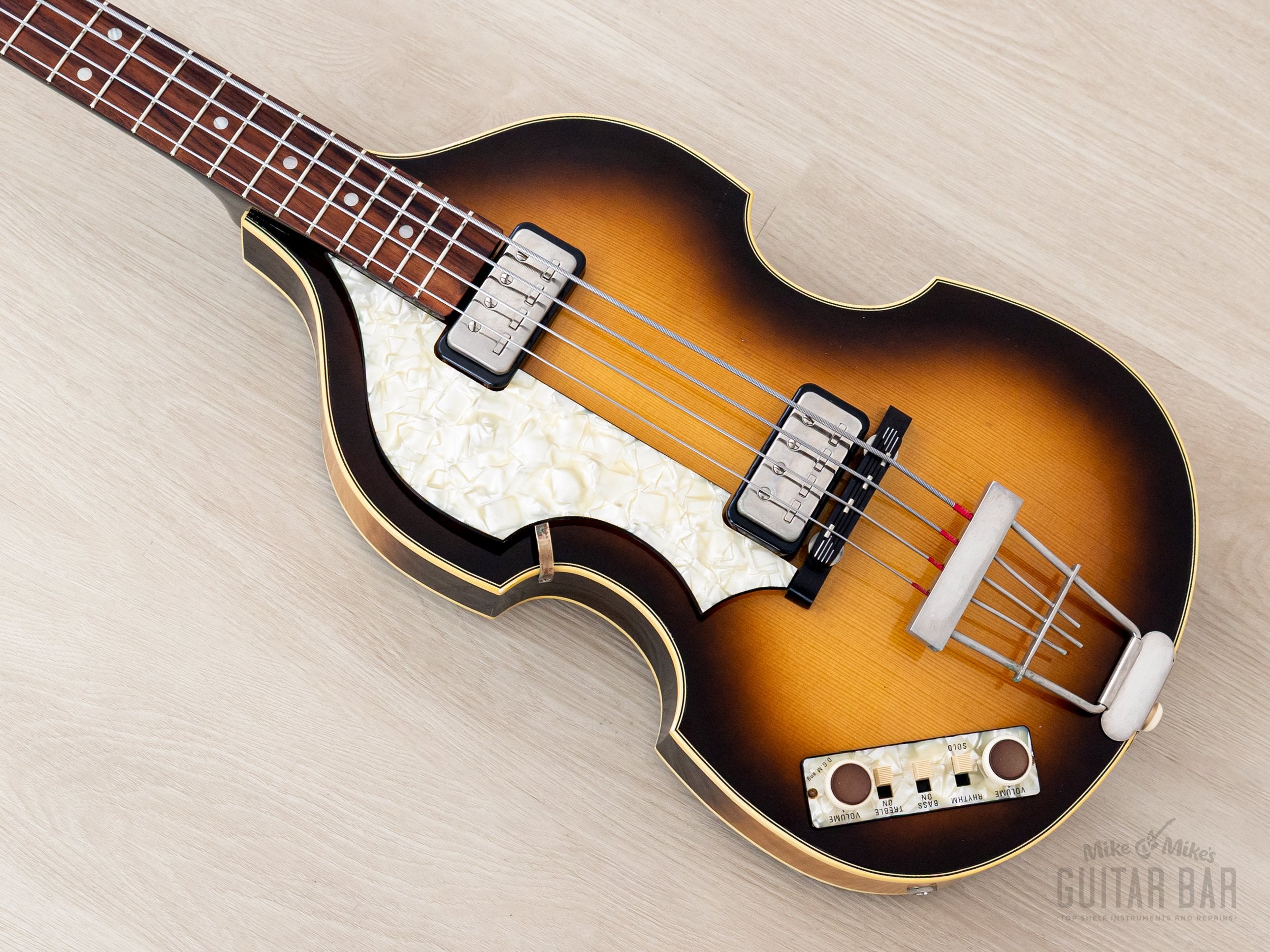 2003 Hofner 500/1 Vintage '62 Left-Handed Violin Beatle Bass, Near-Min