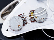 Pots and switch on the pickguard underside