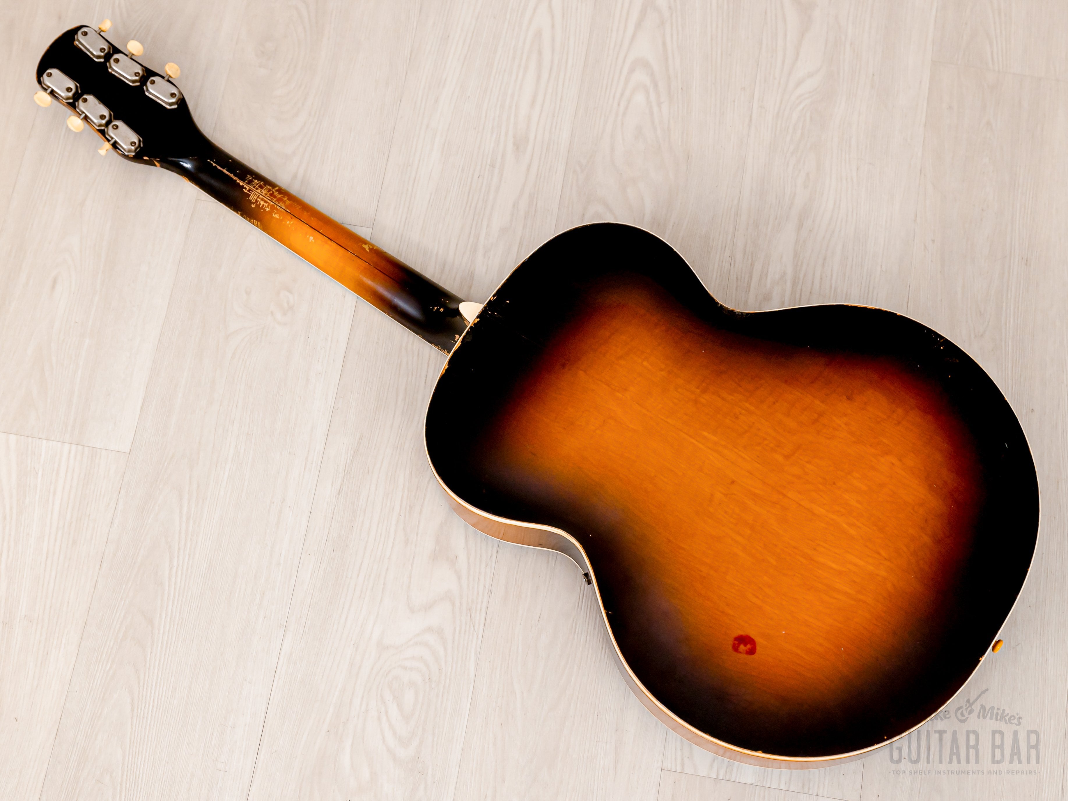 1940s Gretsch Synchromatic 100 Vintage Archtop Acoustic Guitar Sunburs
