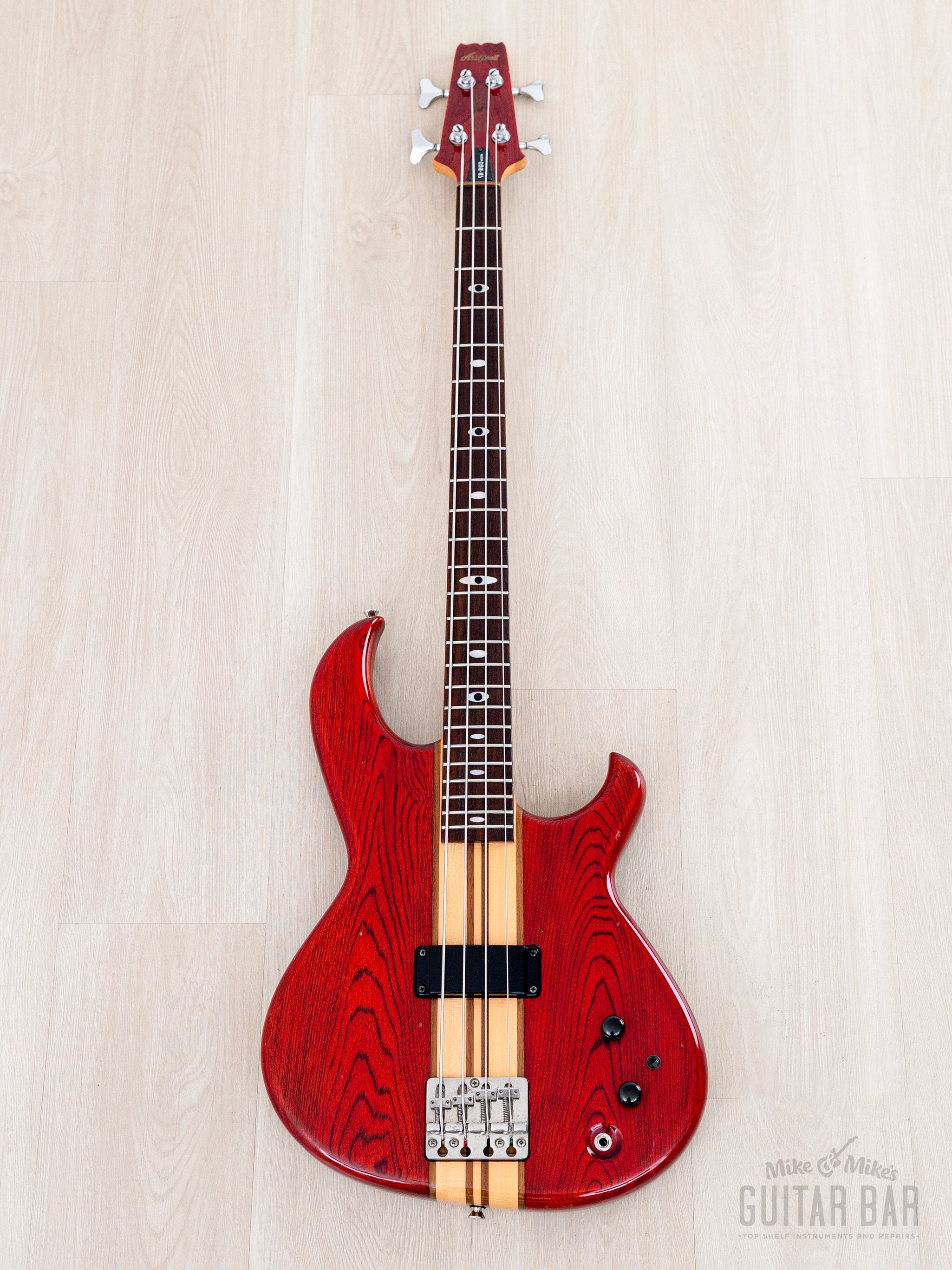 1982 Aria Pro II SB-R60 PR Vintage Neck Through Bass Padauk Red, Near-