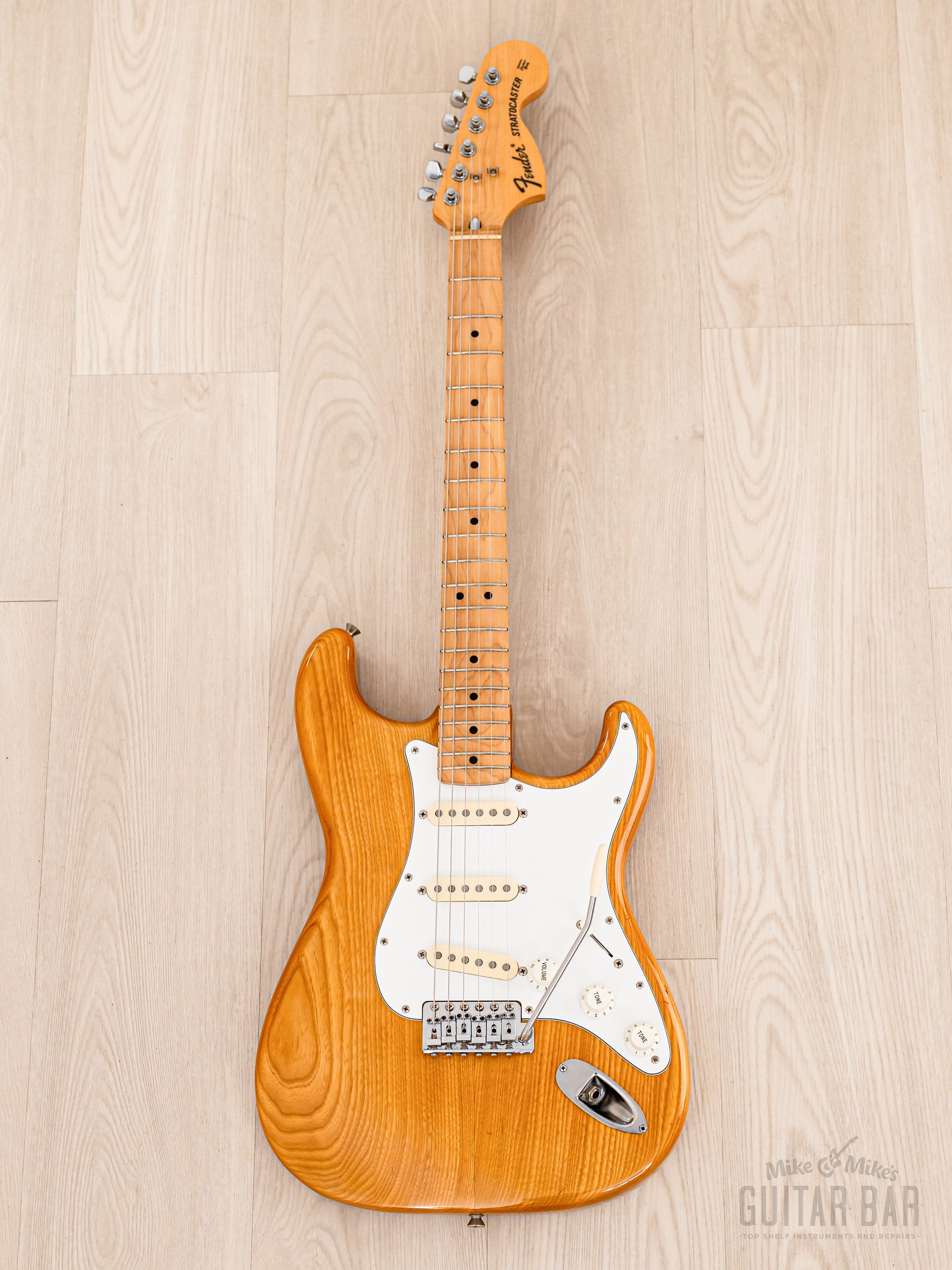 1990 Fender Stratocaster ‘72 Vintage Reissue ST72-500 Natural Ash w/ Case, Japan MIJ Fujigen