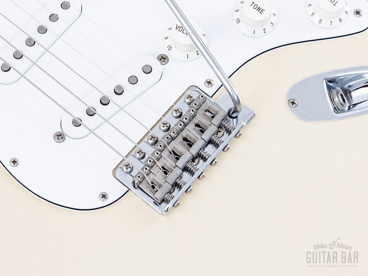 Bridge pickup and tremolo close-up