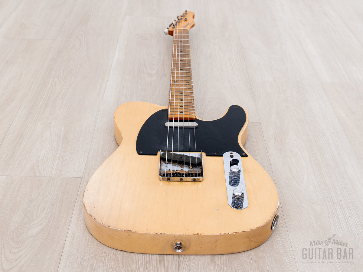 2016 Danocaster Single Cut Blackguard Butterscotch, full front angled view