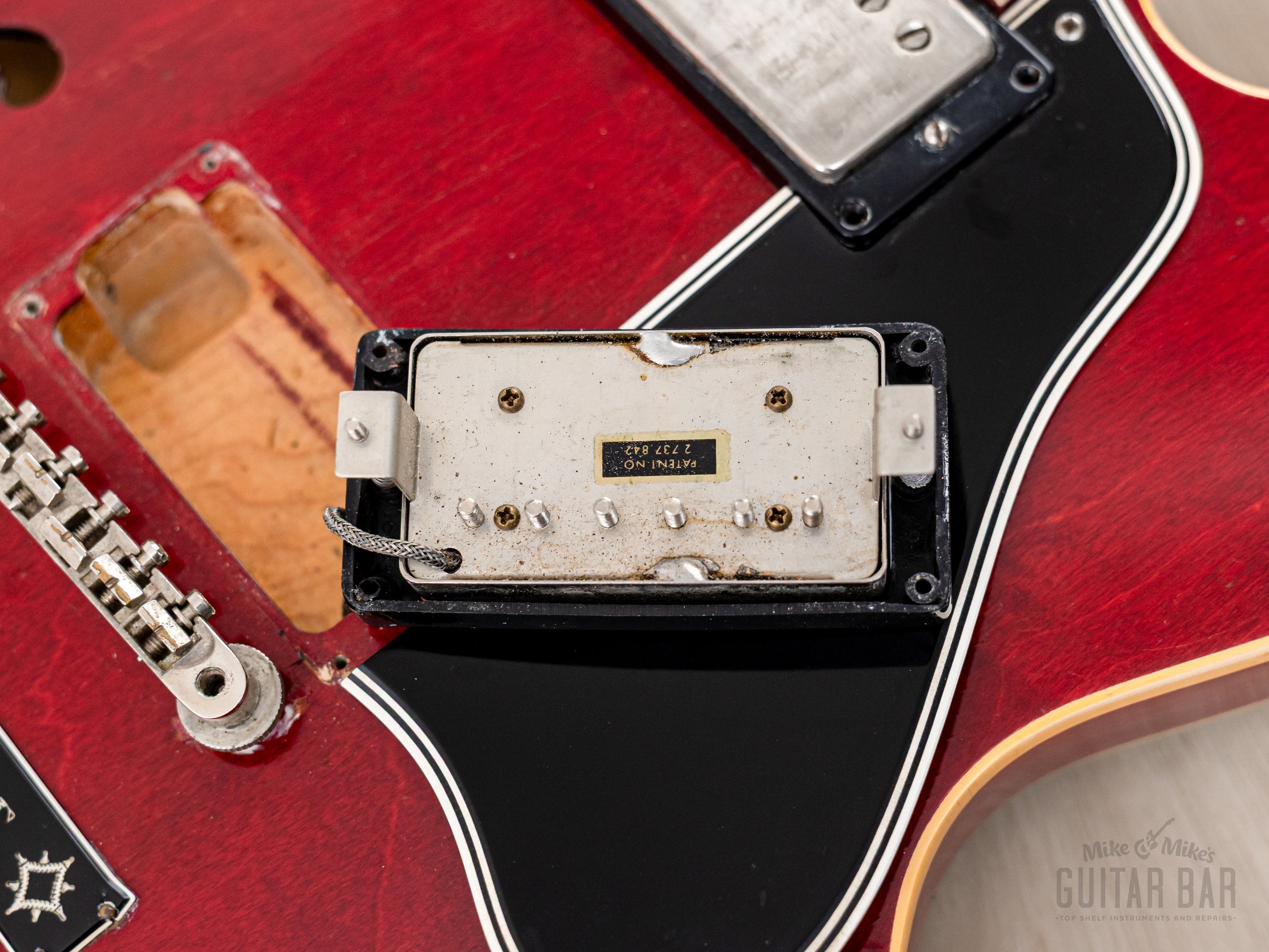 1962 Gibson ES-335 TDC Vintage Semi-Hollow Guitar Cherry w/ Bigsby, Pa