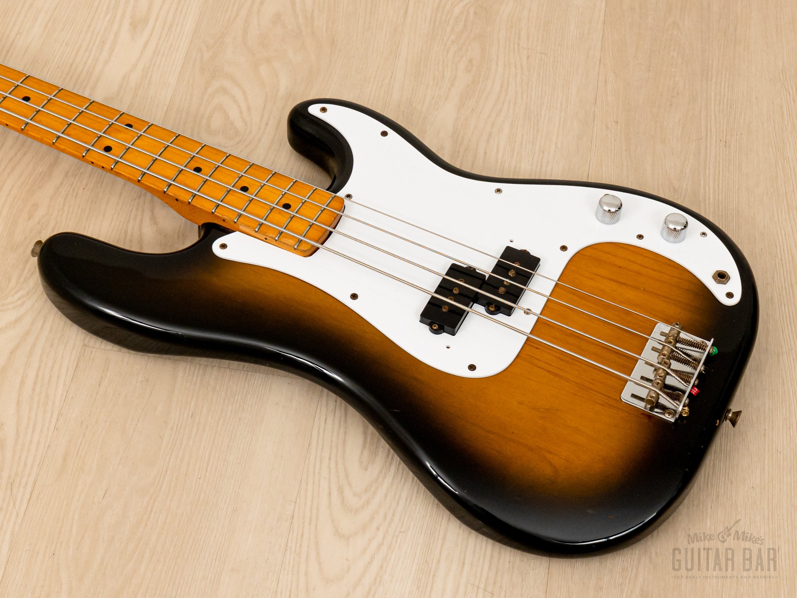 1990 Fender Precision Bass ‘57 Vintage Reissue PB57-700 Sunburst w/ Dimarzio, Japan MIJ Fujigen