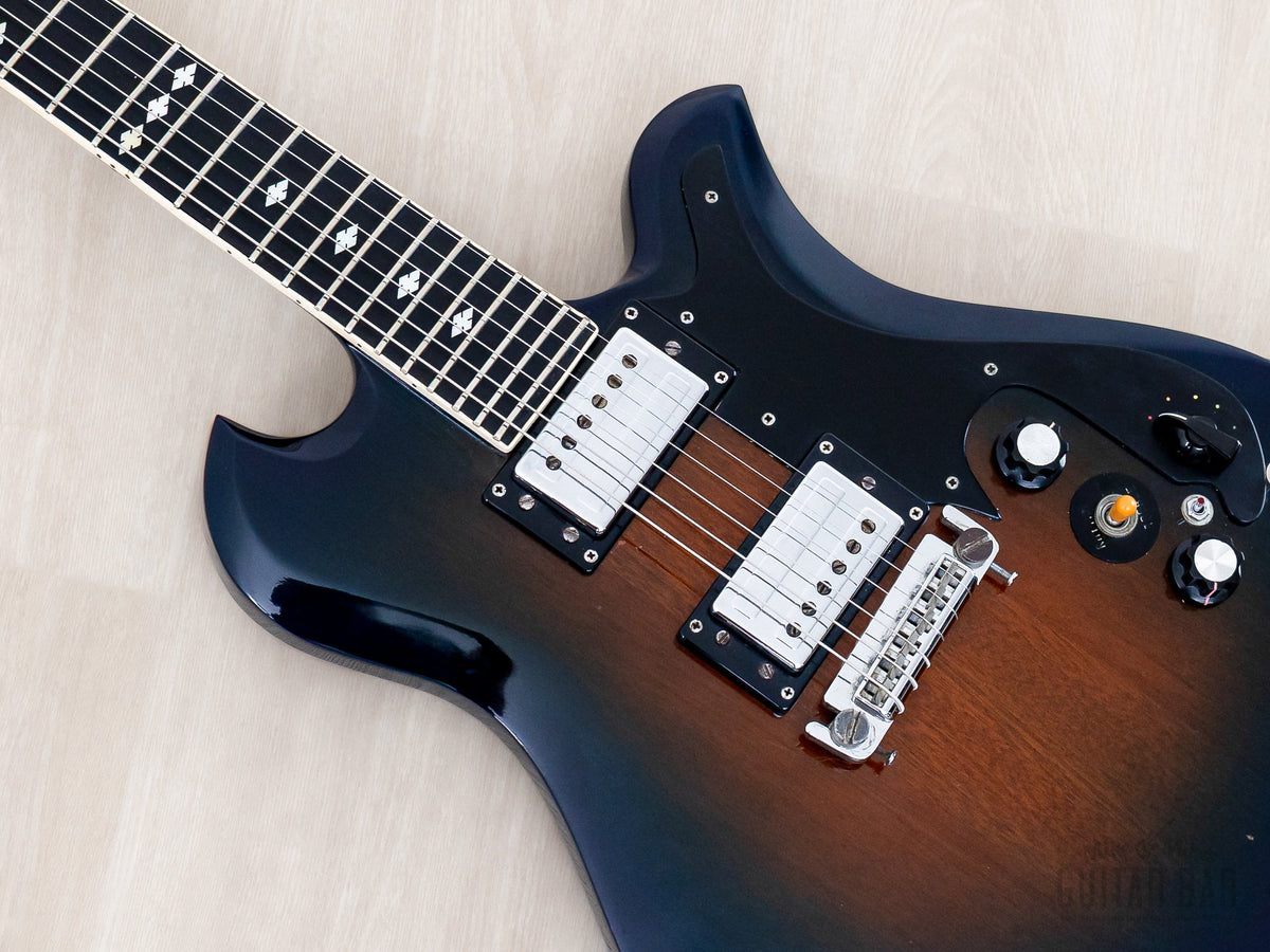 Seagull II body and ebony fretboard, angled view