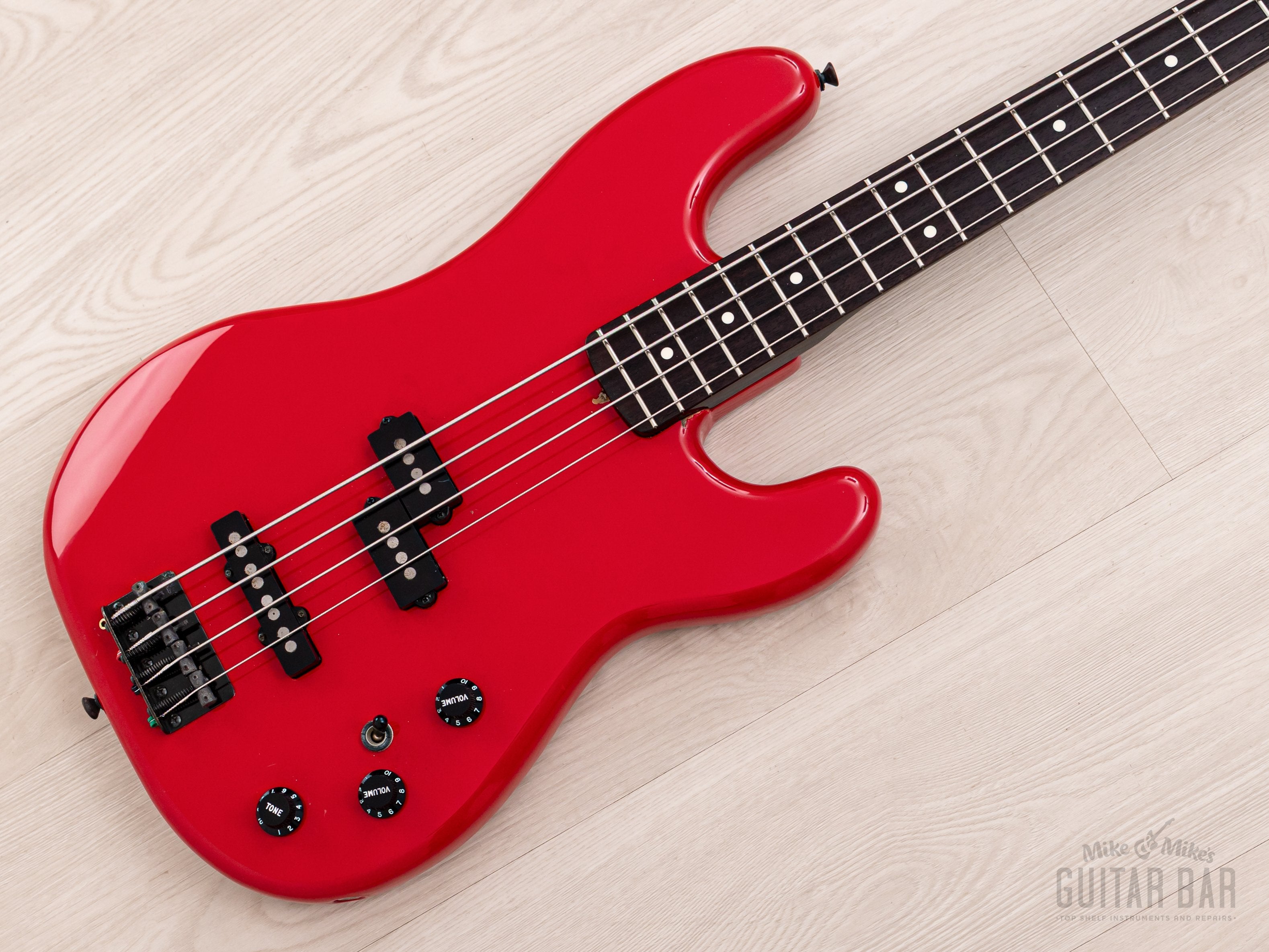 1985 Fender Boxer Series Jazz Bass Special PJ-555 Vintage PJ Bass Torino Red, Japan MIJ Fujigen
