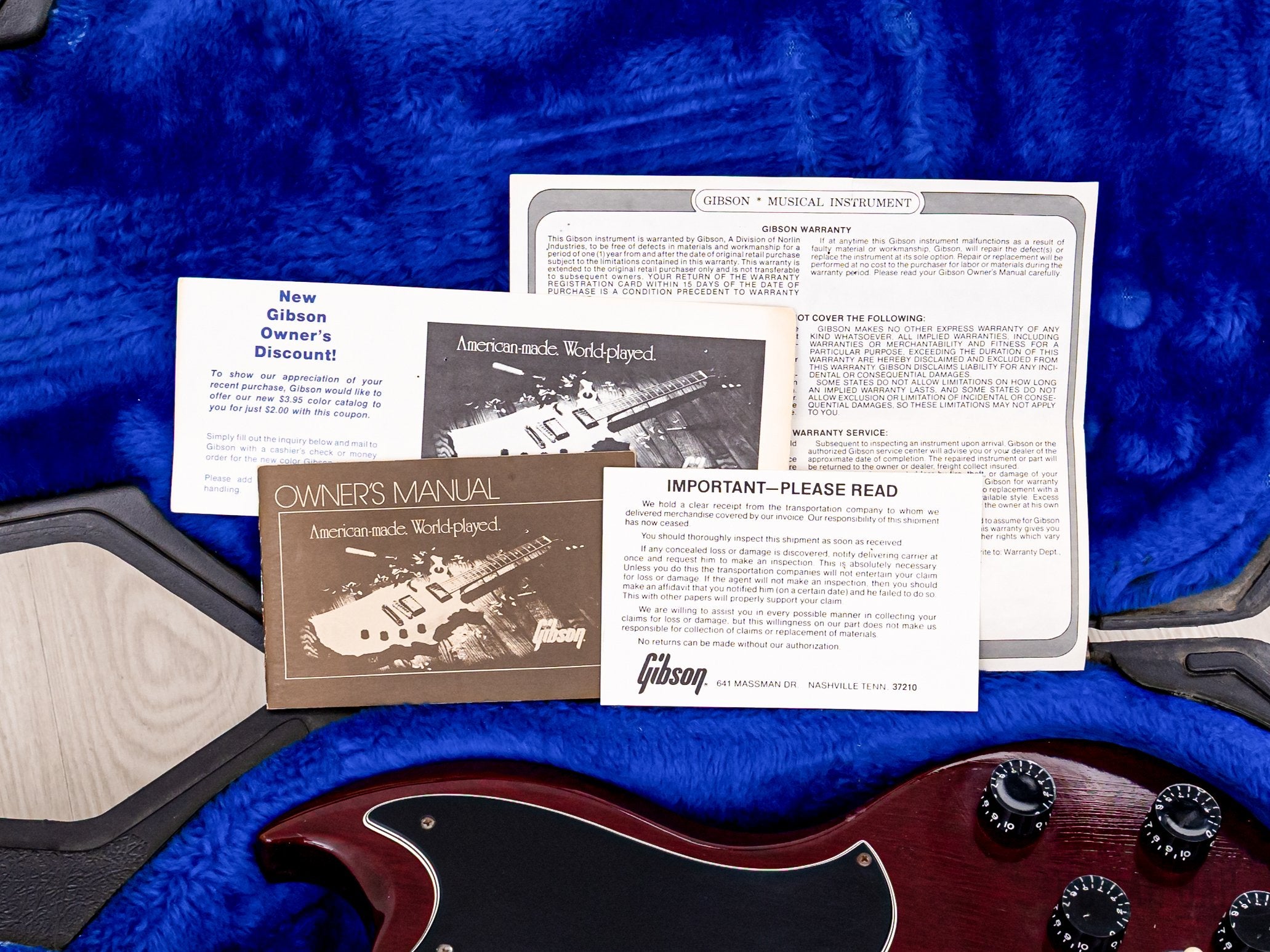 1983 Gibson SG Standard Vintage Guitar Cherry 100% Original w/ Tarbacks, Hangtags, Case