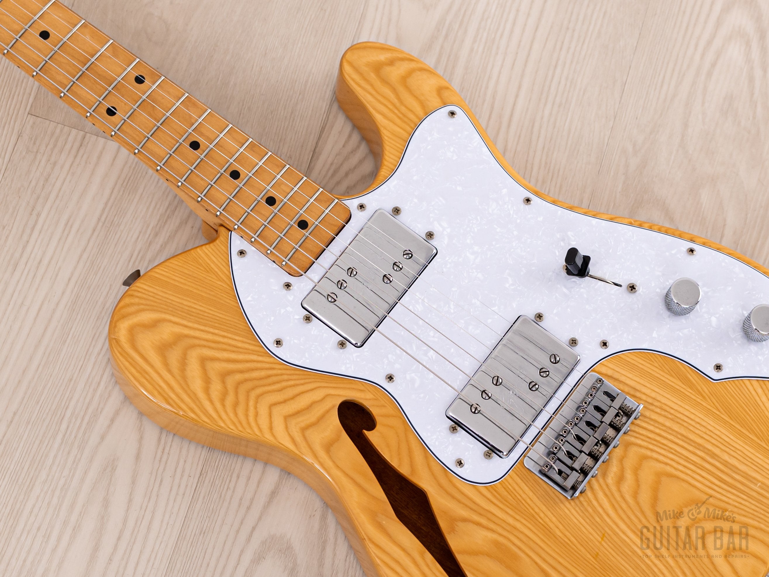 1995 Fender Telecaster Thinline ‘72 Vintage Reissue TN72-85 Natural Ash w/ Wide Range, Japan MIJ