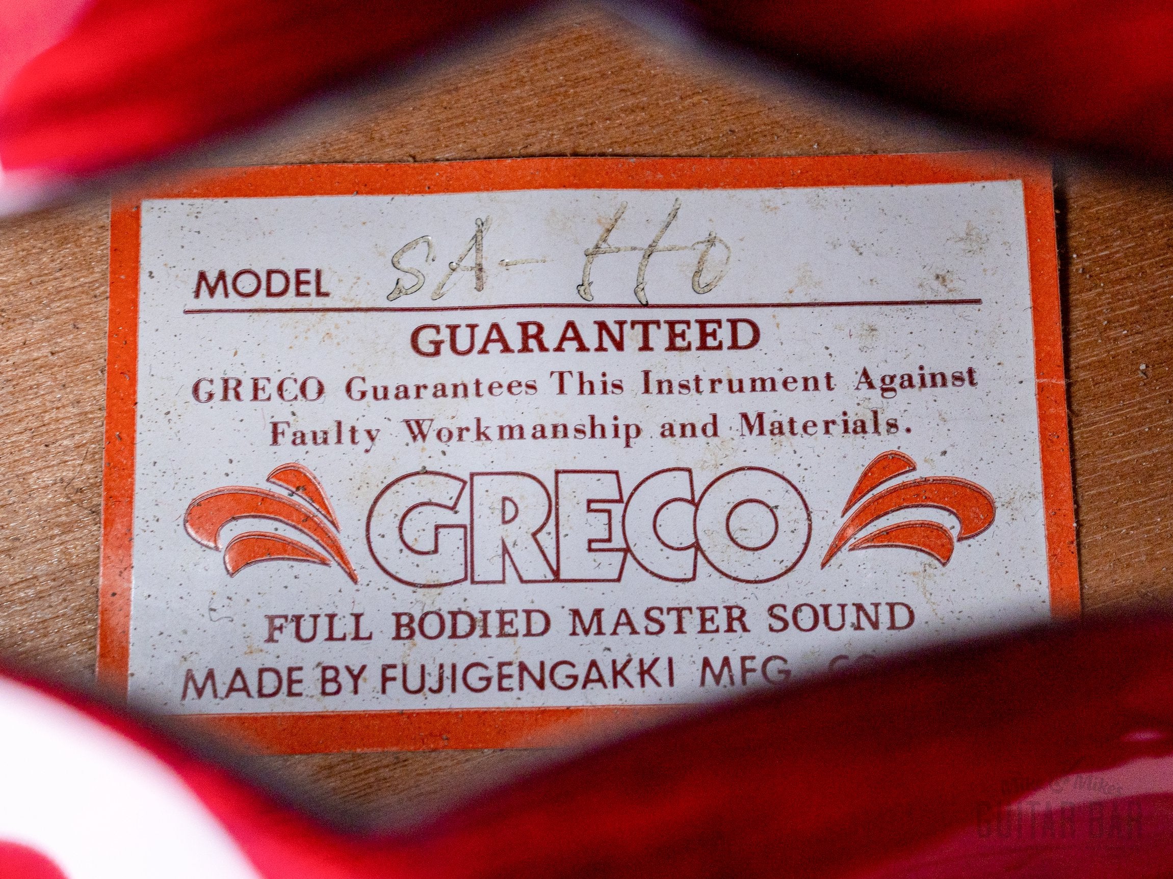1979 Greco SA-550 Vintage ES Guitar Cherry, Near-Mint w/ Maxon U-1000
