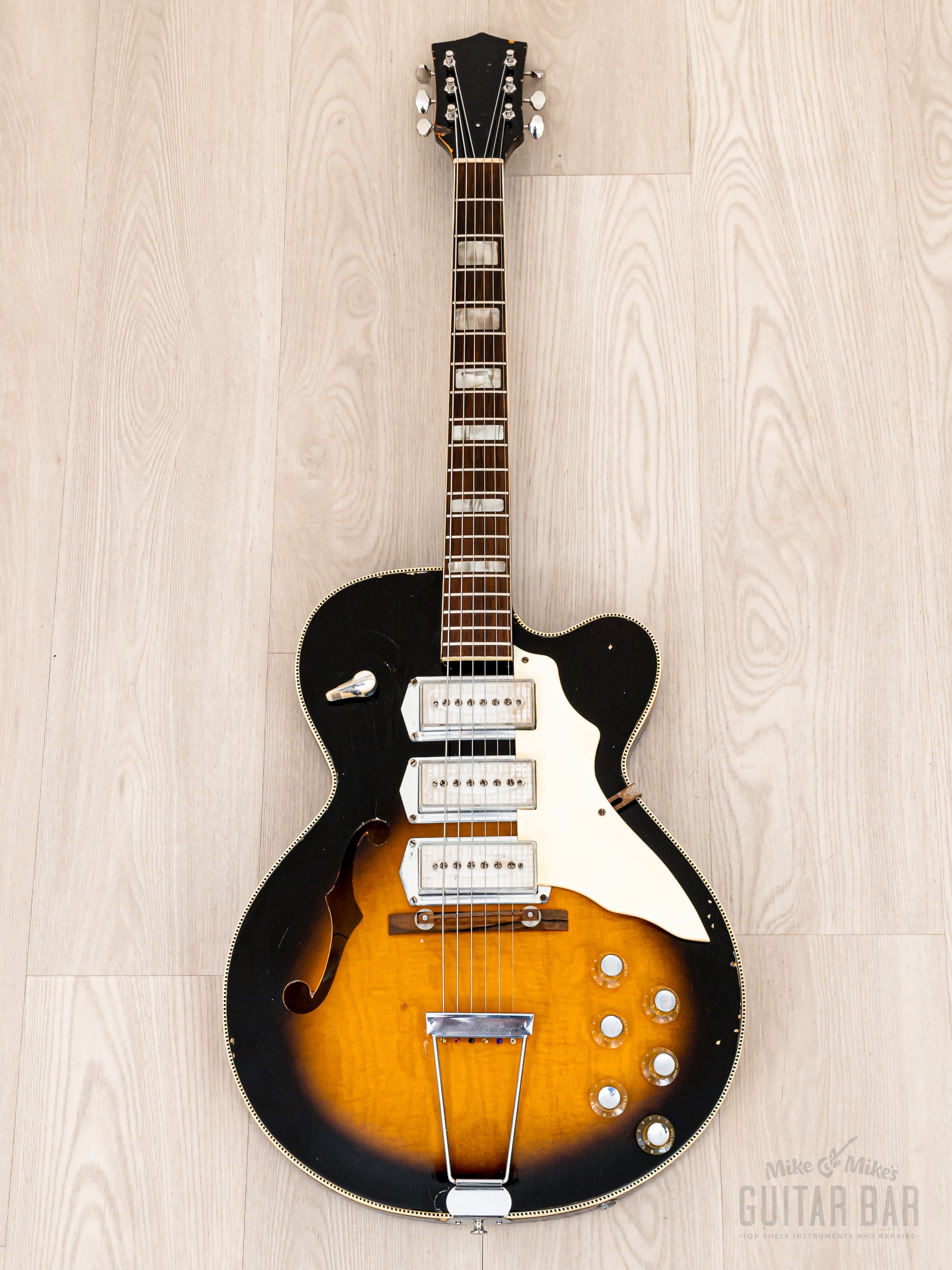 1960s Kay Swingmaster K763 Vintage Hollowbody Guitar w/ Kleenex Box Pi
