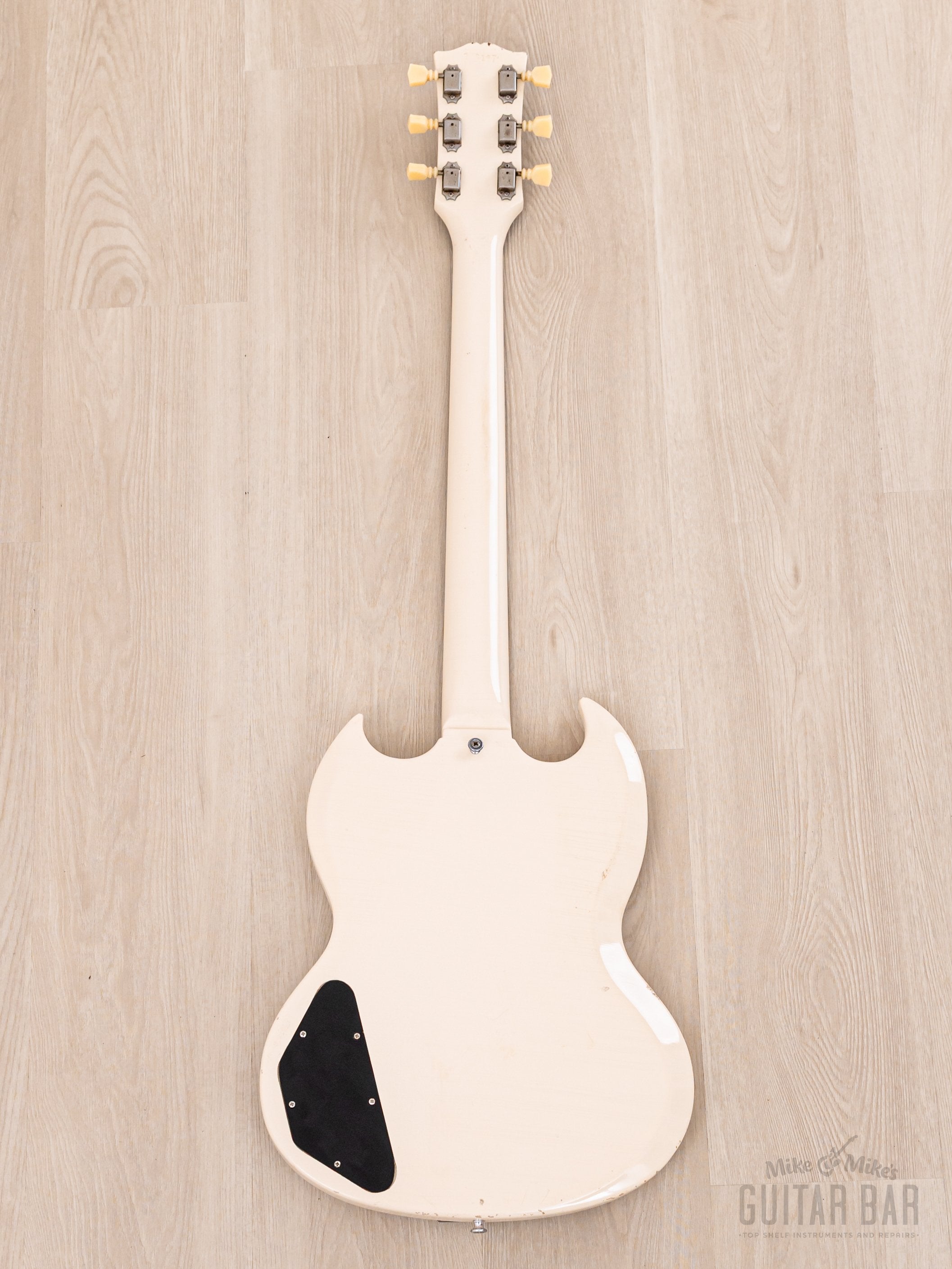 1965 Gibson SG Standard Vintage Guitar Polaris White w/ Pat # Pickups, Nickel Parts, 1 11/16