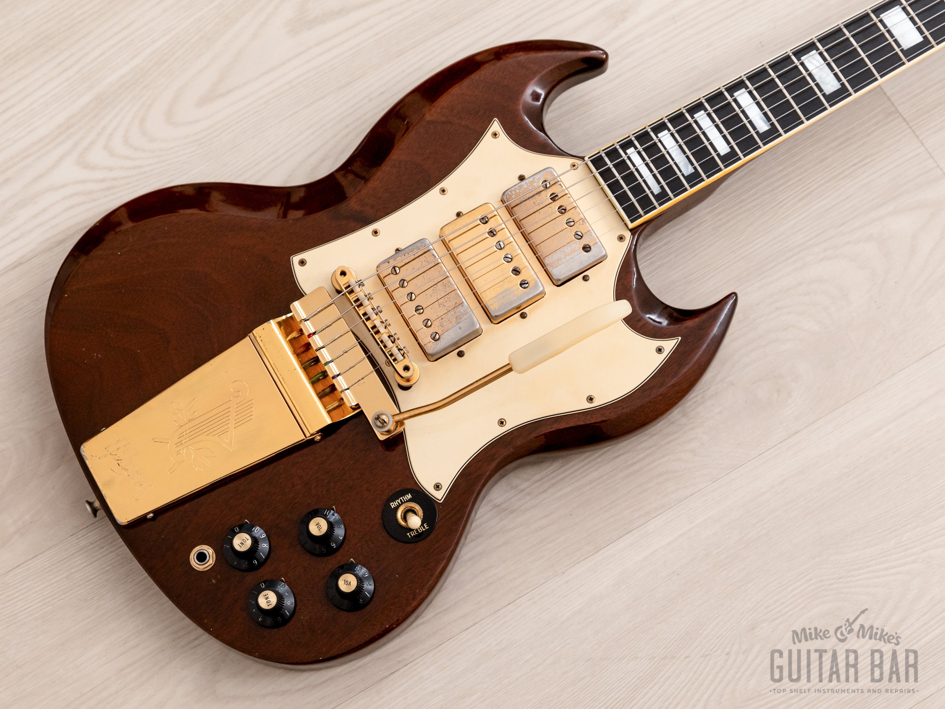 1969 Gibson SG Custom Vintage Guitar Walnut, 100% Original w/ Pat # T-Tops & Case, Jim Root-Owned