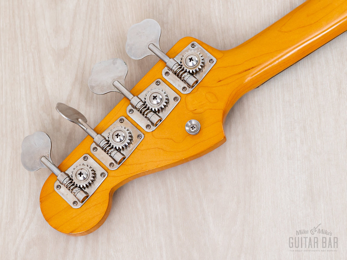 Headstock back with clover button tuners